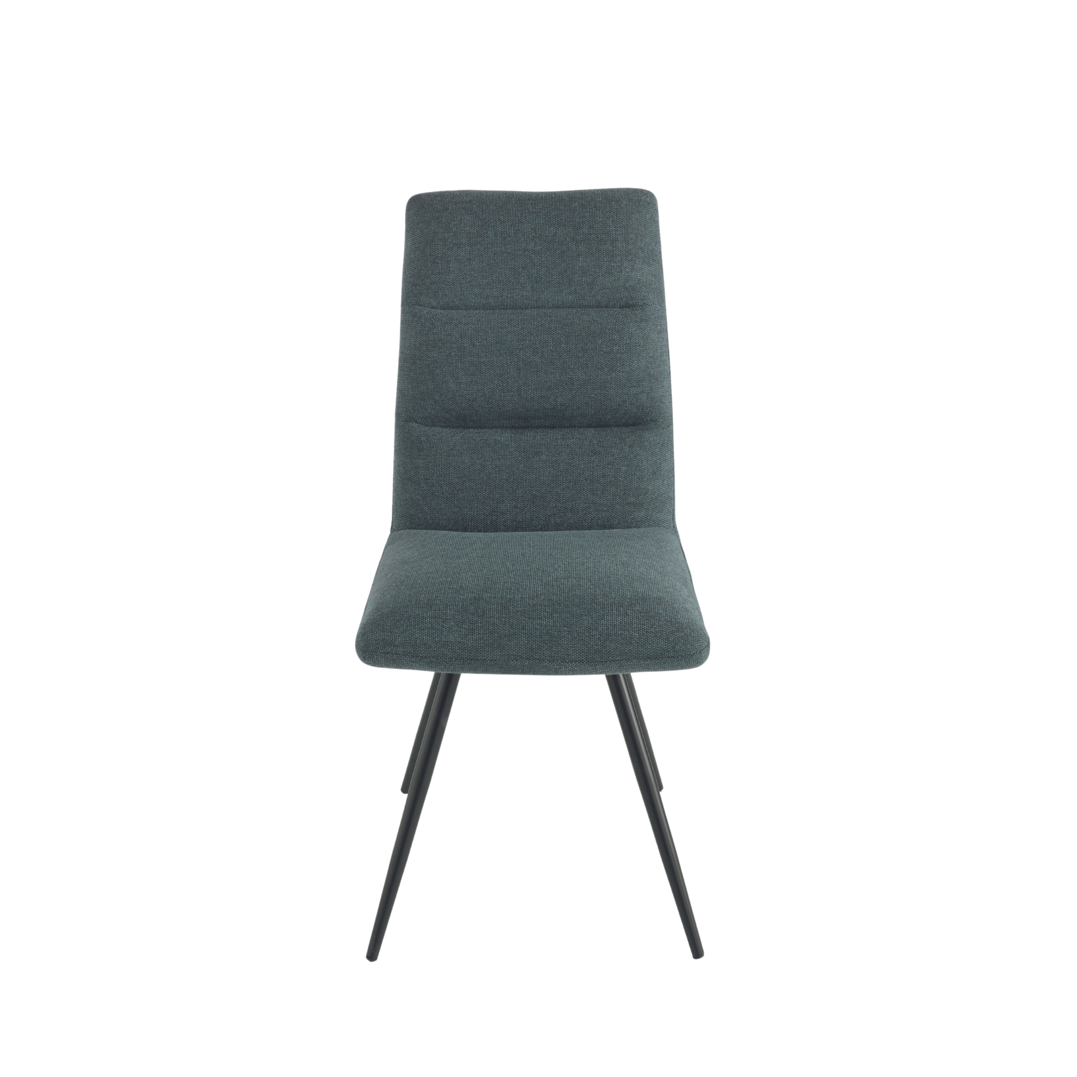 Sillas "Hill" con estructura de metal y asiento de tela 43x63 93h cm