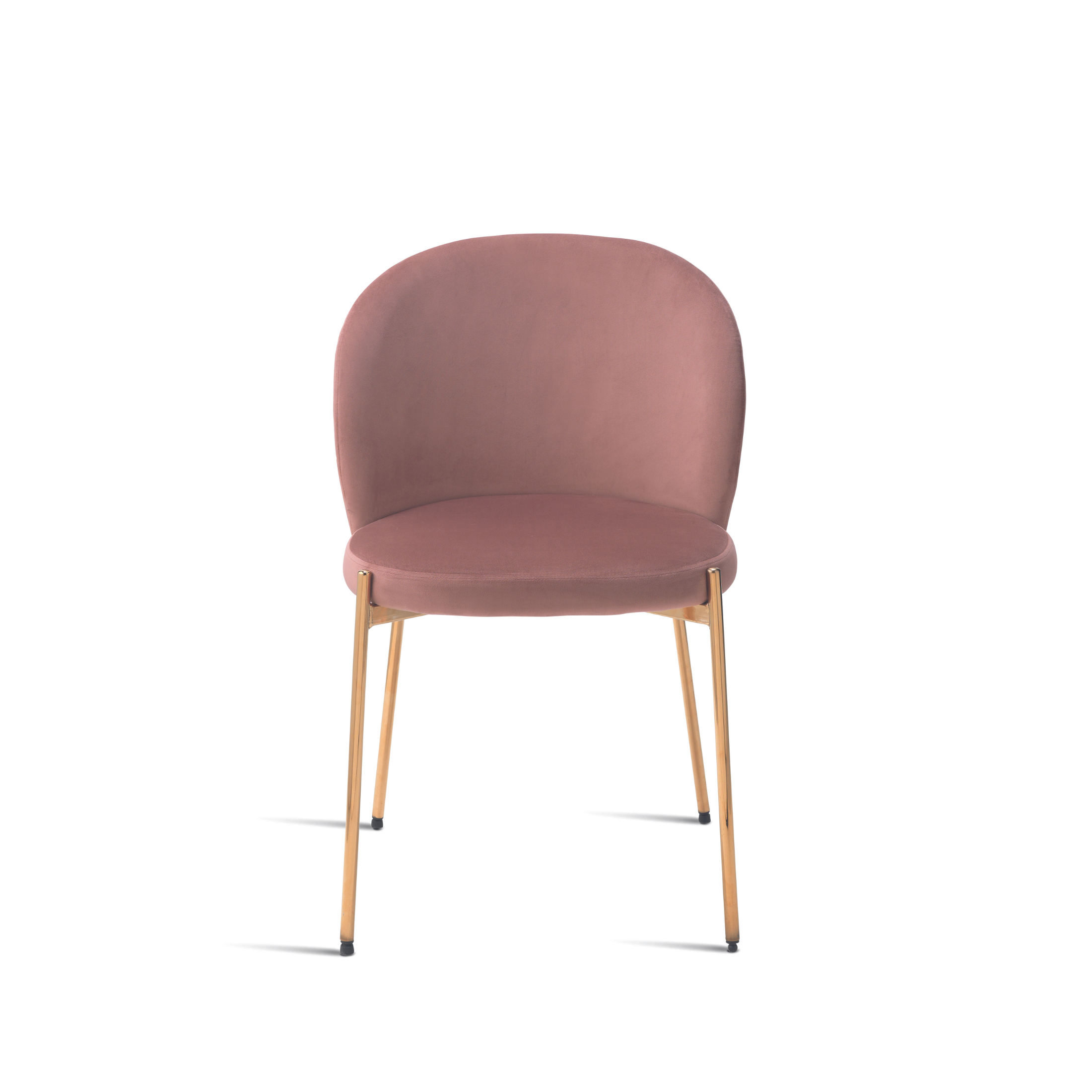 Set sedie moderne in velluto "Megan" con struttura in metallo dorato cm 55x45 80h