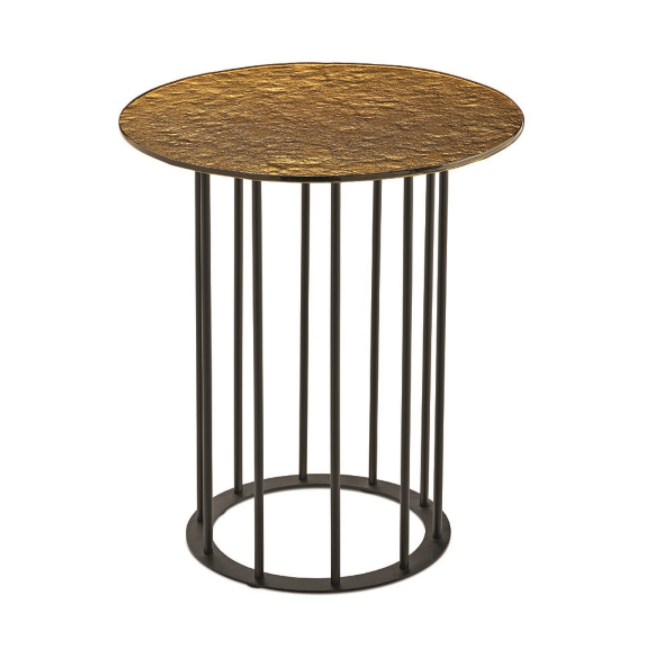 Elegante mesa de centro "Mute" con base de metal