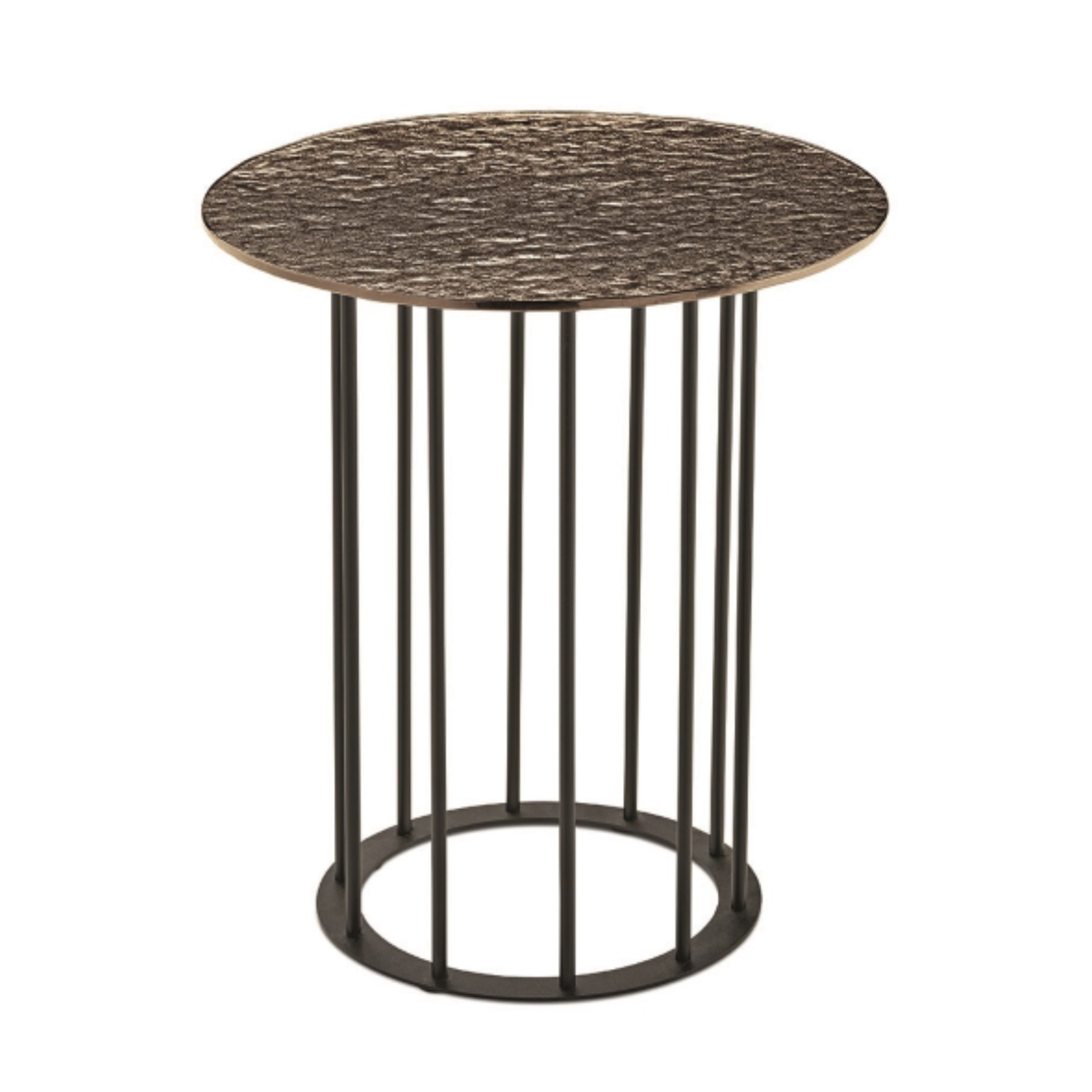Elegante mesa de centro "Mute" con base de metal