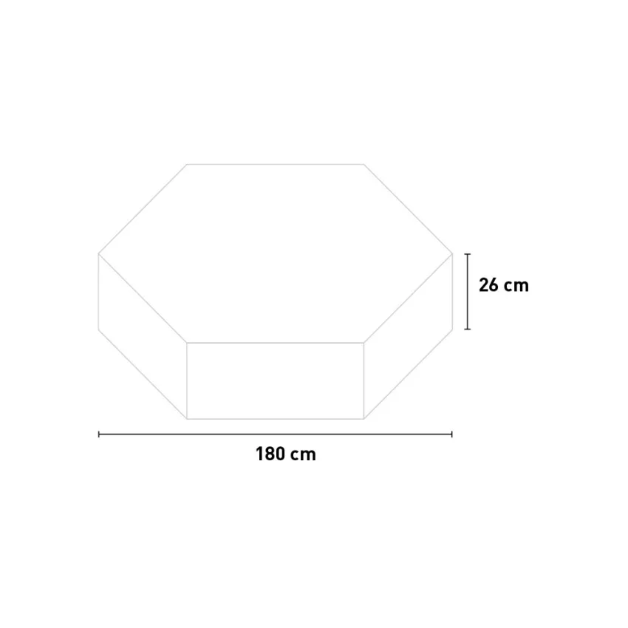 Sabbiera da giardino "Mirna" in legno per bambini cm 180x26h