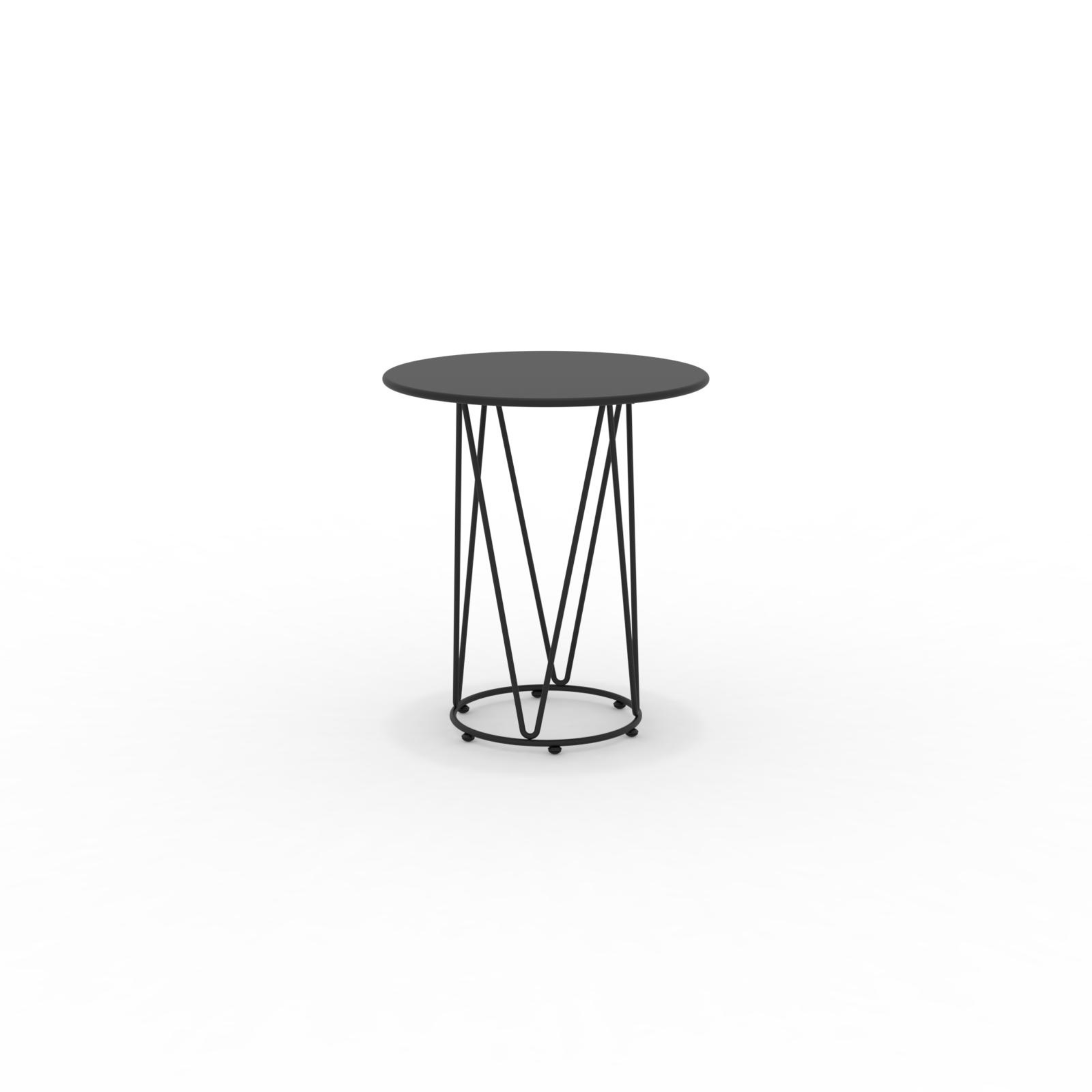 Mesa redonda de jardín y bar de metal galvanizado con pedestal extraíble "Daisy6"