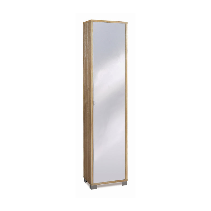 Colonna 1 anta a specchio "Mirror1" mobile in legno cm 43x29 190h