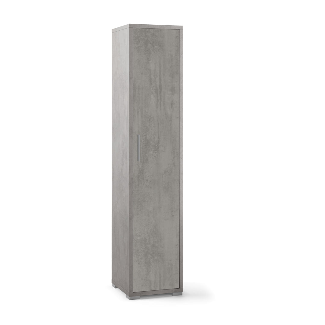 "Slim1" librería columna madera 1 puerta estantes regulables 39x41 cm 182h