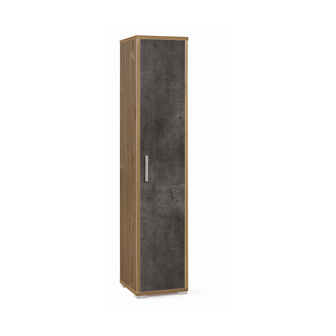 "Slim1" librería columna madera 1 puerta estantes regulables 39x41 cm 182h