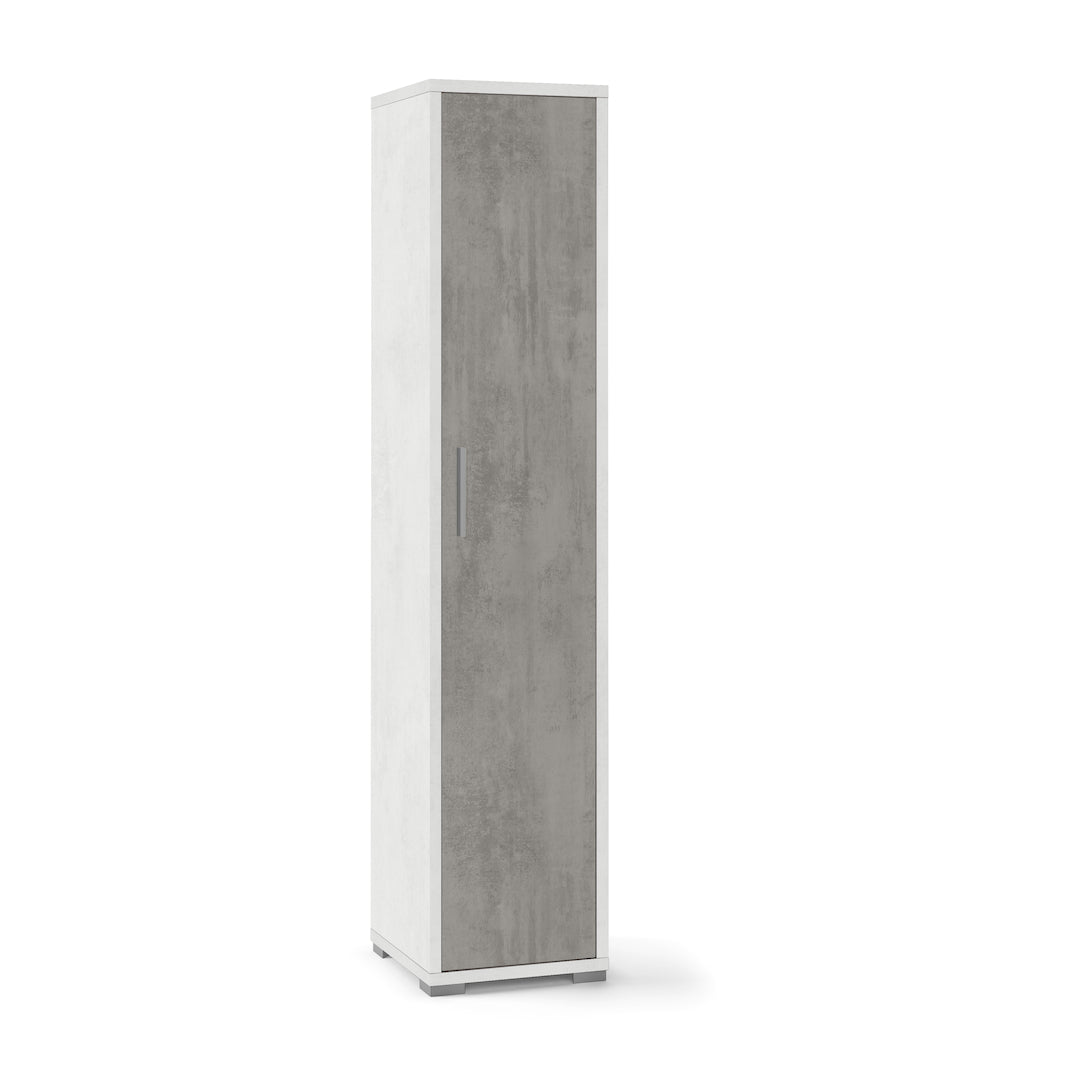 "Slim1" librería columna madera 1 puerta estantes regulables 39x41 cm 182h