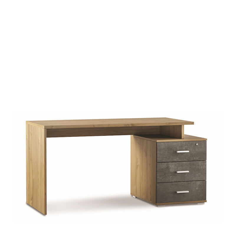 Bureau moderne "Amanda" en bois avec 3 tiroirs pour bureau 154x65 cm 76h