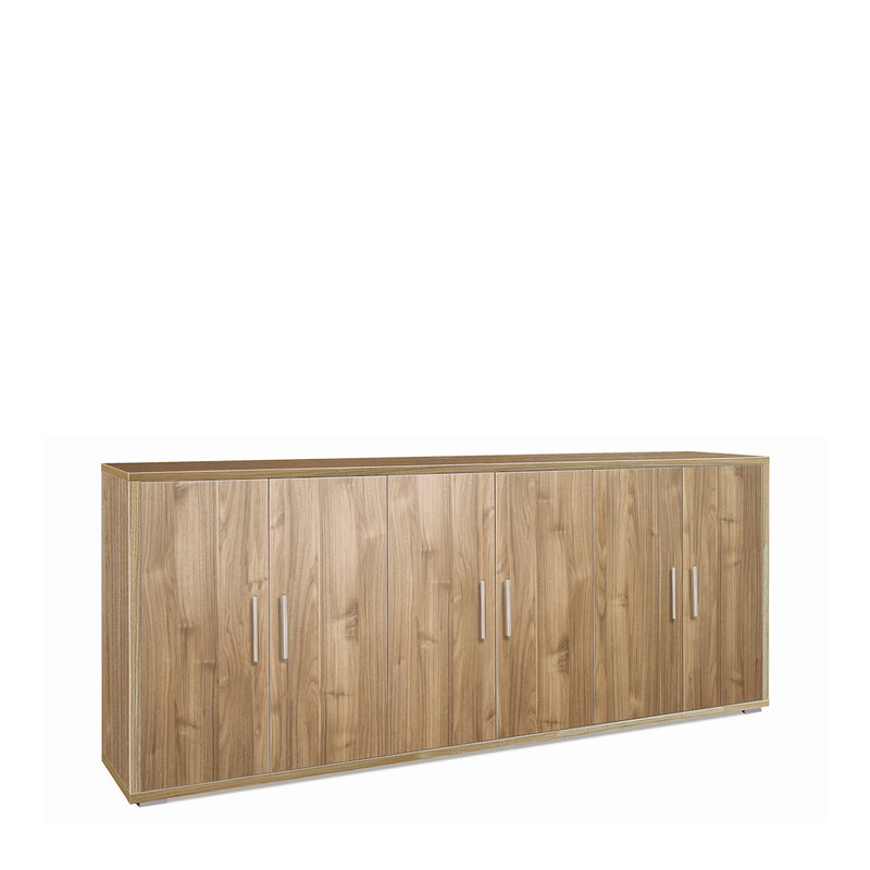 Mobile credenza in legno 6 ante "Parigi" moderno cm 203x41 84h