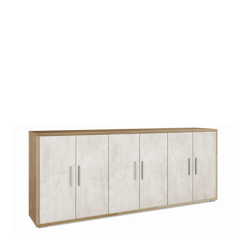 Mobile credenza in legno 6 ante "Parigi" moderno cm 203x41 84h