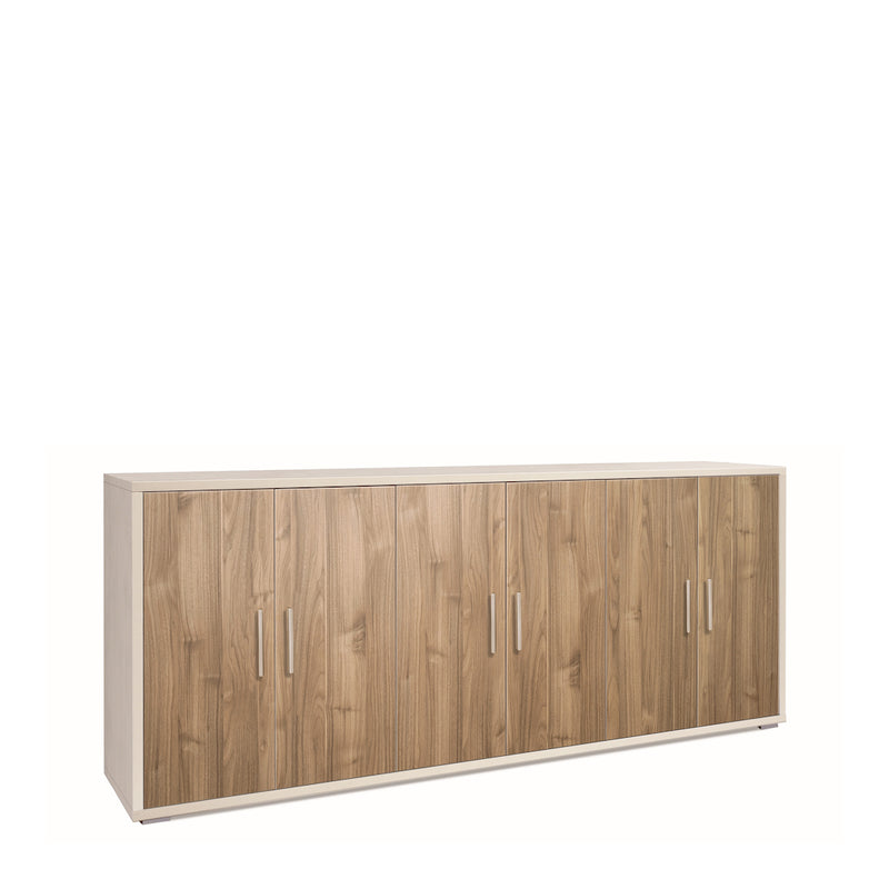 Mobile credenza in legno 6 ante "Parigi" moderno cm 203x41 84h