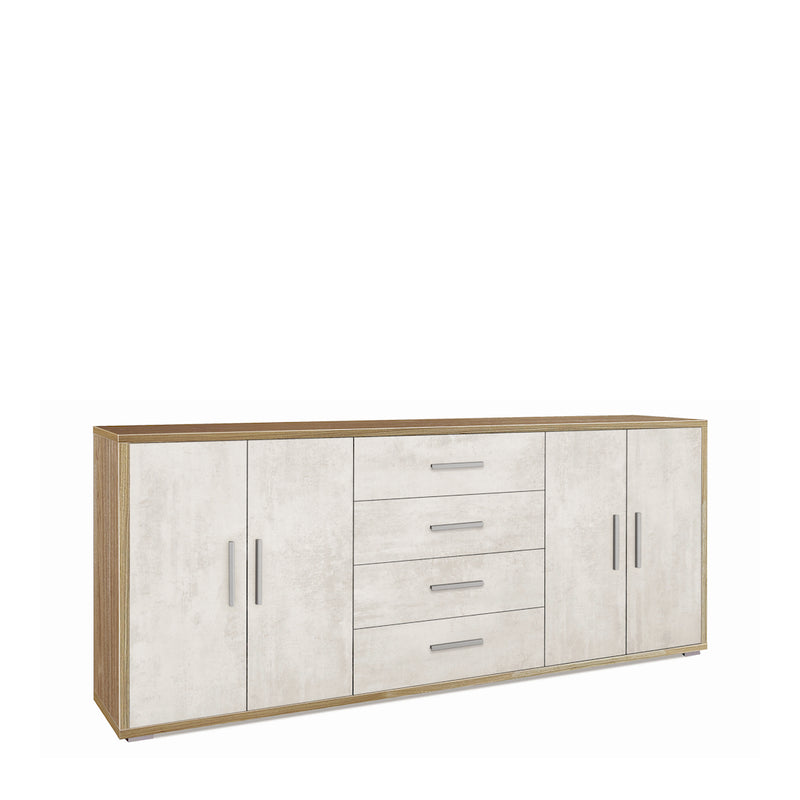 Mueble de madera "Roby" aparador con 4 puertas y 4 cajones 203x41 cm 84h