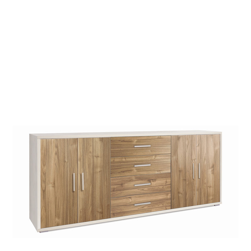 Buffet "Roby" en bois avec 4 portes et 4 tiroirs 203x41 cm 84h