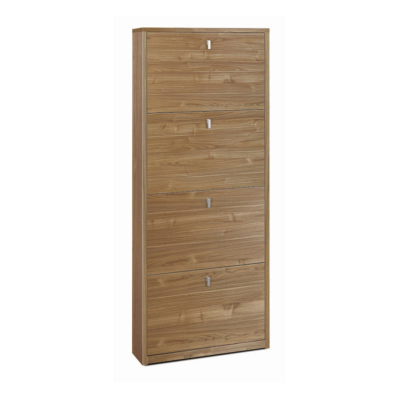 Zapatero 4 puertas "Chloe1" mueble alto de madera 63x18 cm 154h