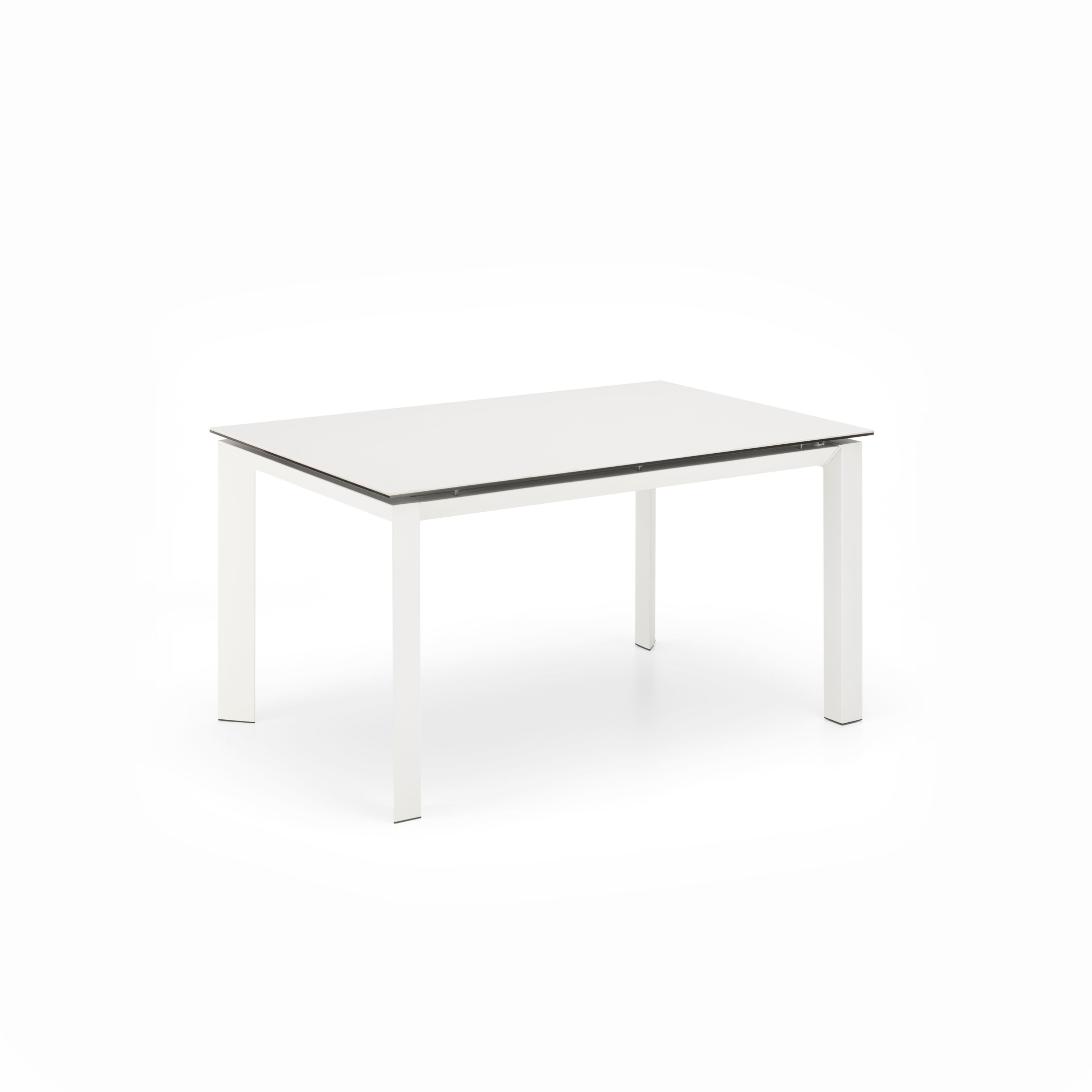 Tavolo con piano in vetroceramica allungabile 180/240x100 cm in alluminio  antracite - Miranda