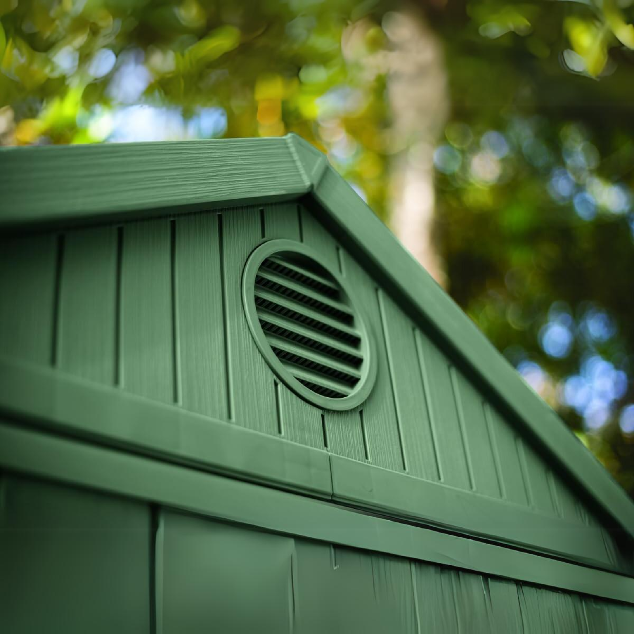 Maison de jardin en résine effet bois "Oasis" avec 2 fenêtres