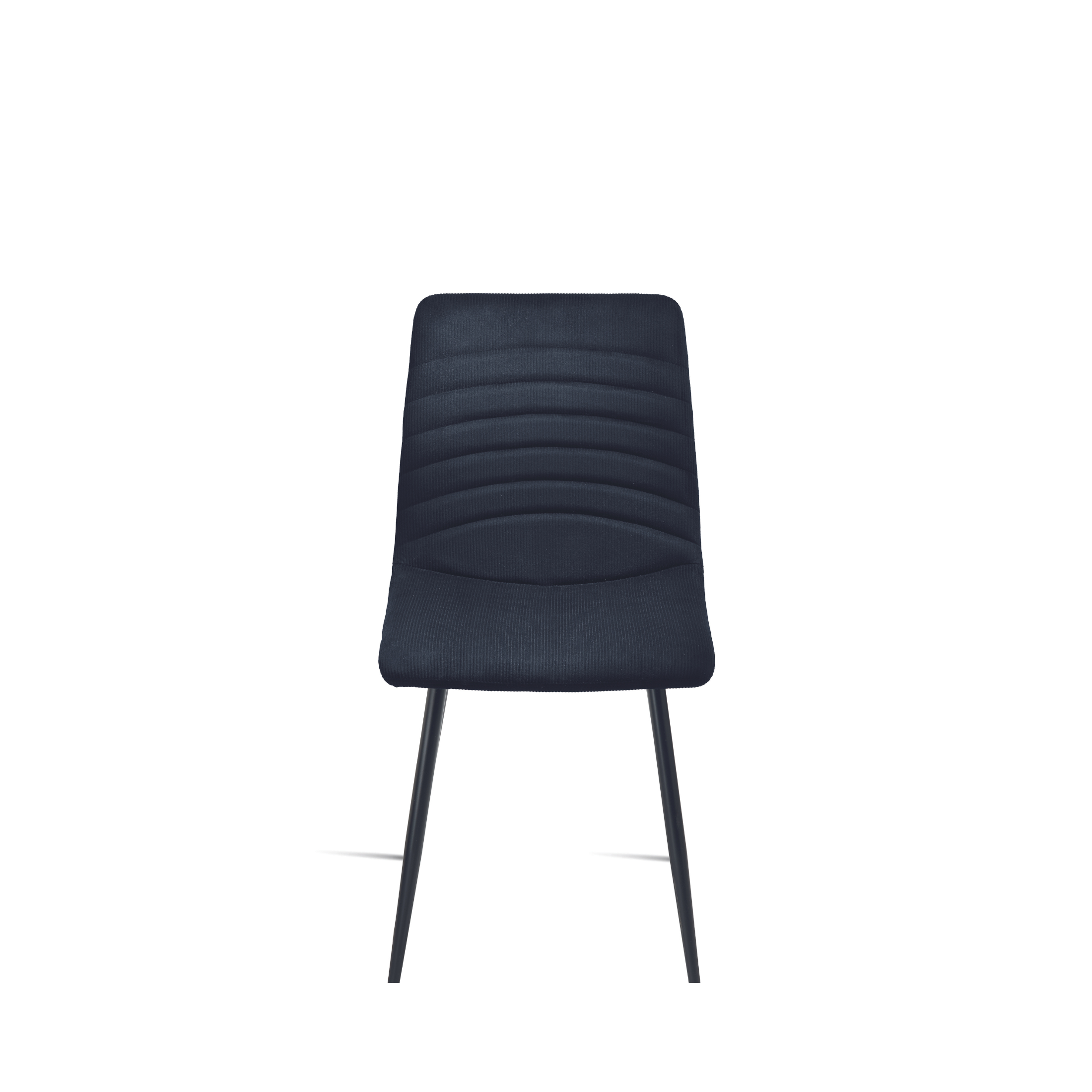 Set di sedie imbottite in tessuto cannettato "Canneto" da soggiorno cm 45x54 87h