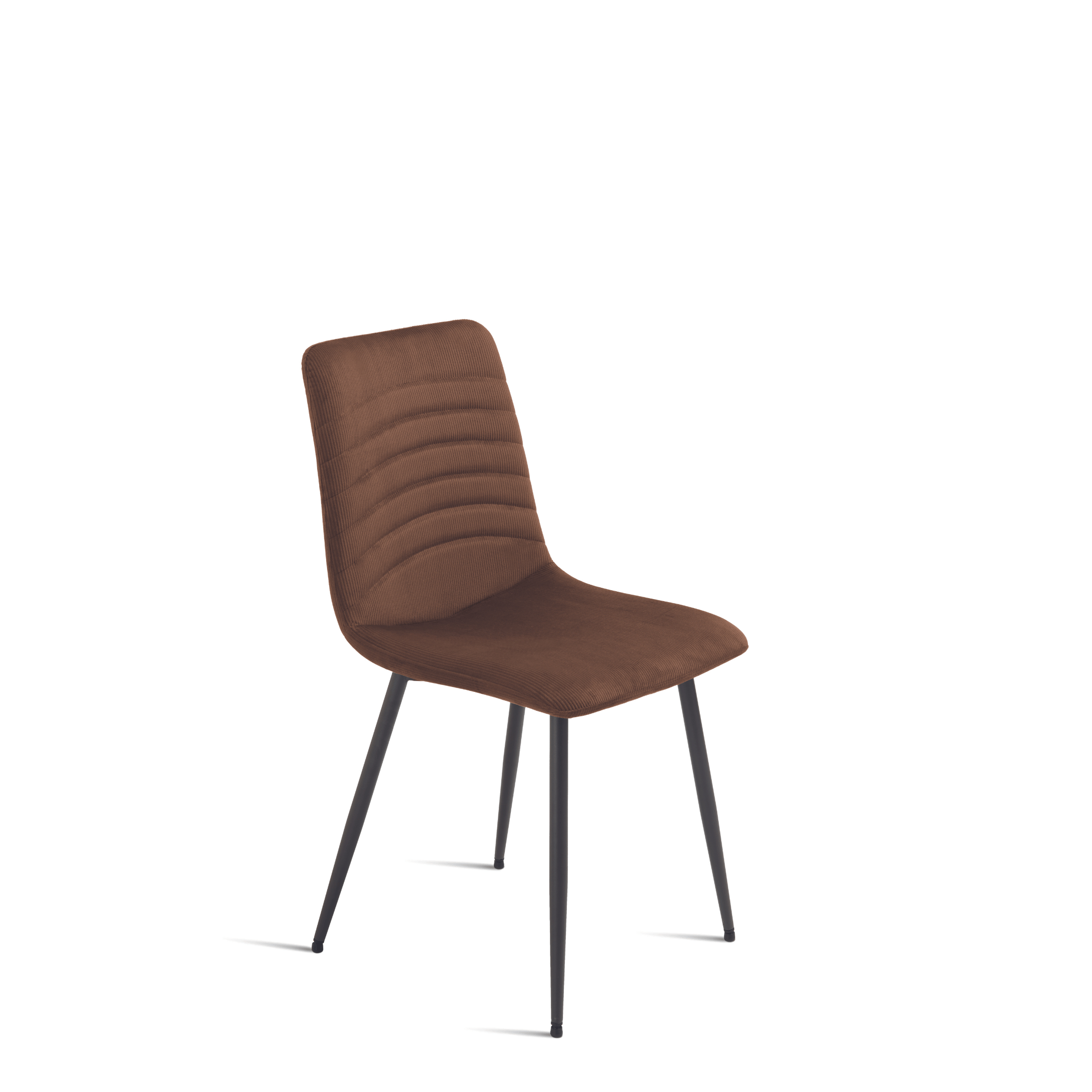 Set di sedie imbottite in tessuto cannettato "Canneto" da soggiorno cm 45x54 87h