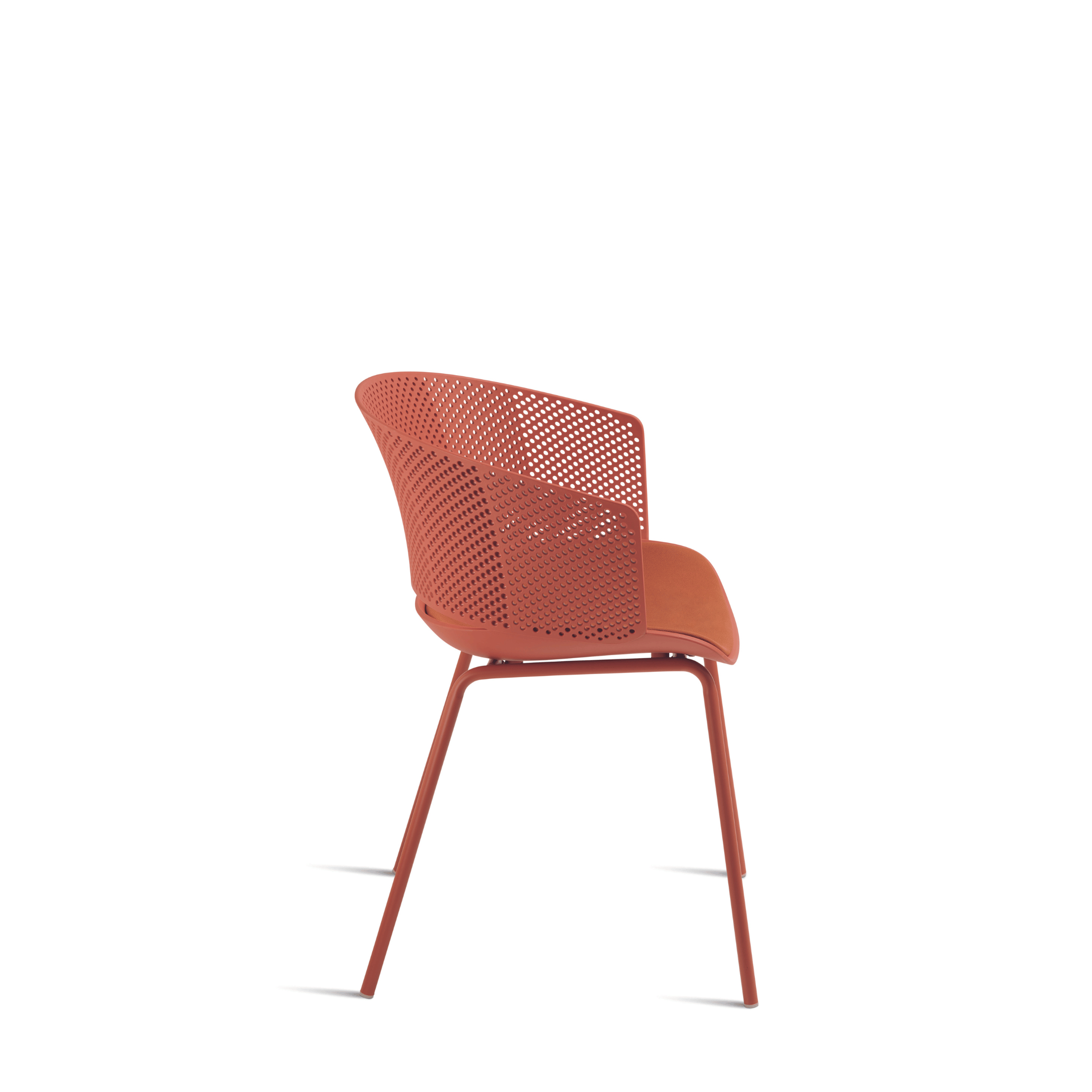 Set di sedie moderne in polipropilene "Cutolo" con seduta imbottita cm 59x53 78h