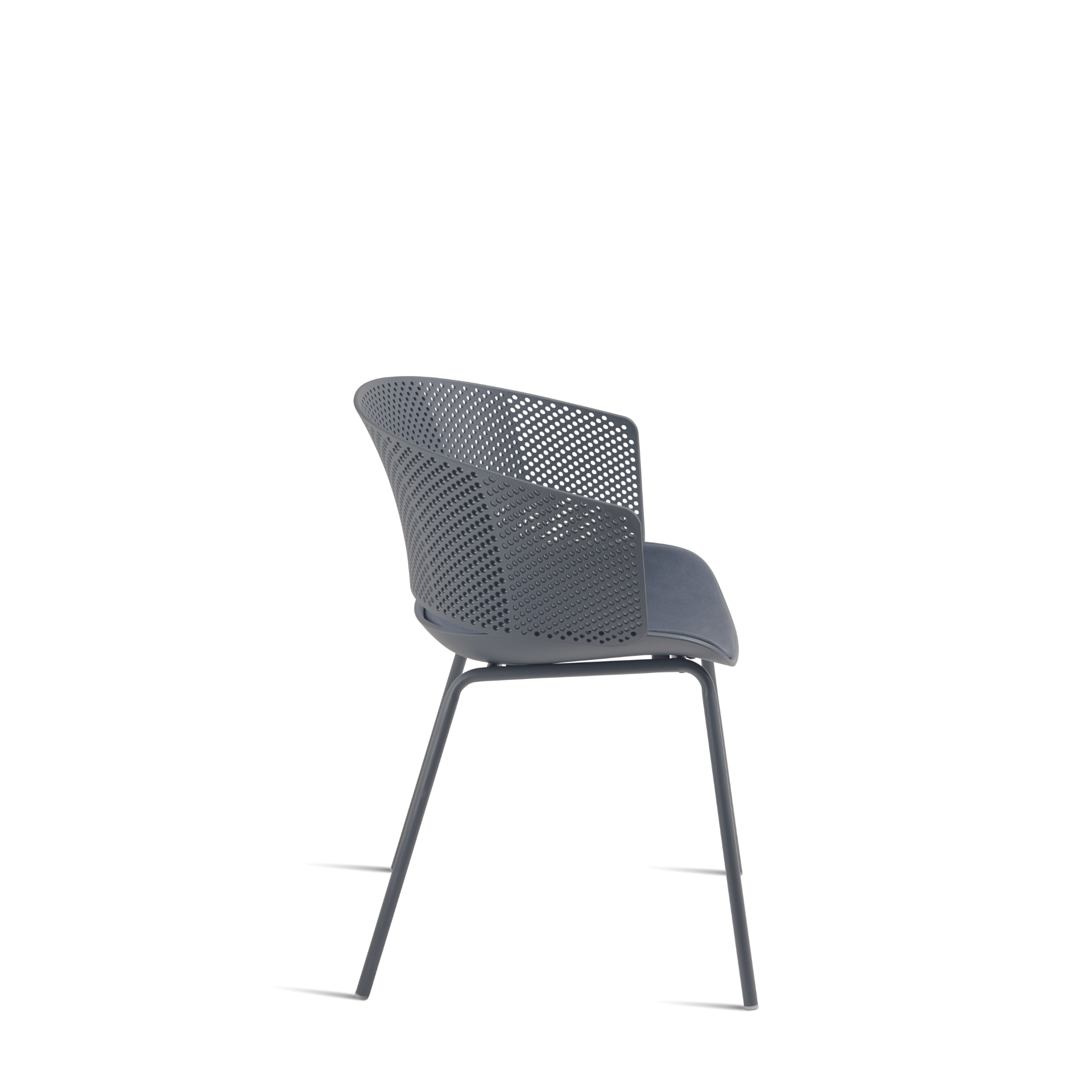 Chaise moderne en polypropylène "Cutolo" avec assise rembourrée 59x53 cm 78h