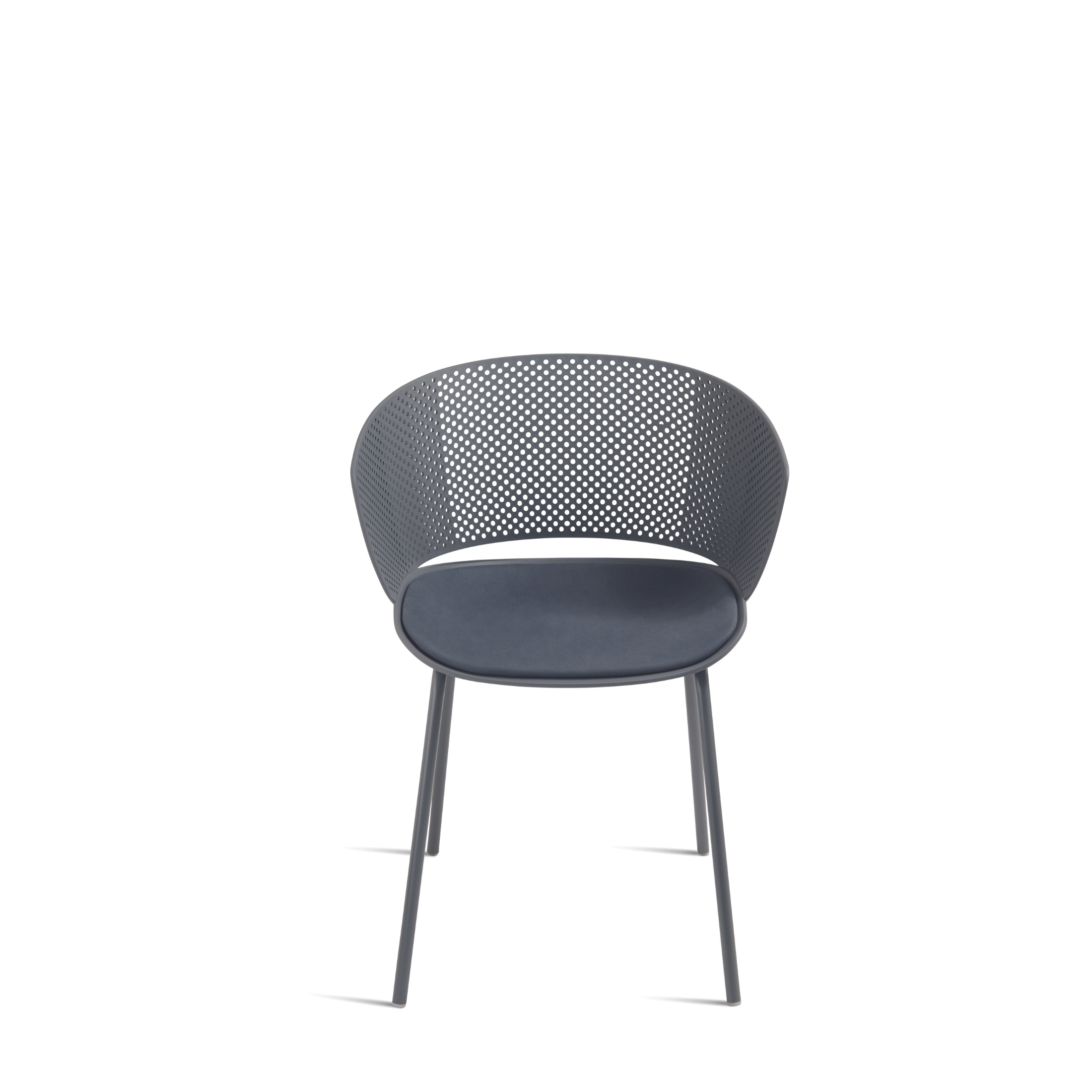 Set di sedie moderne in polipropilene "Cutolo" con seduta imbottita cm 59x53 78h