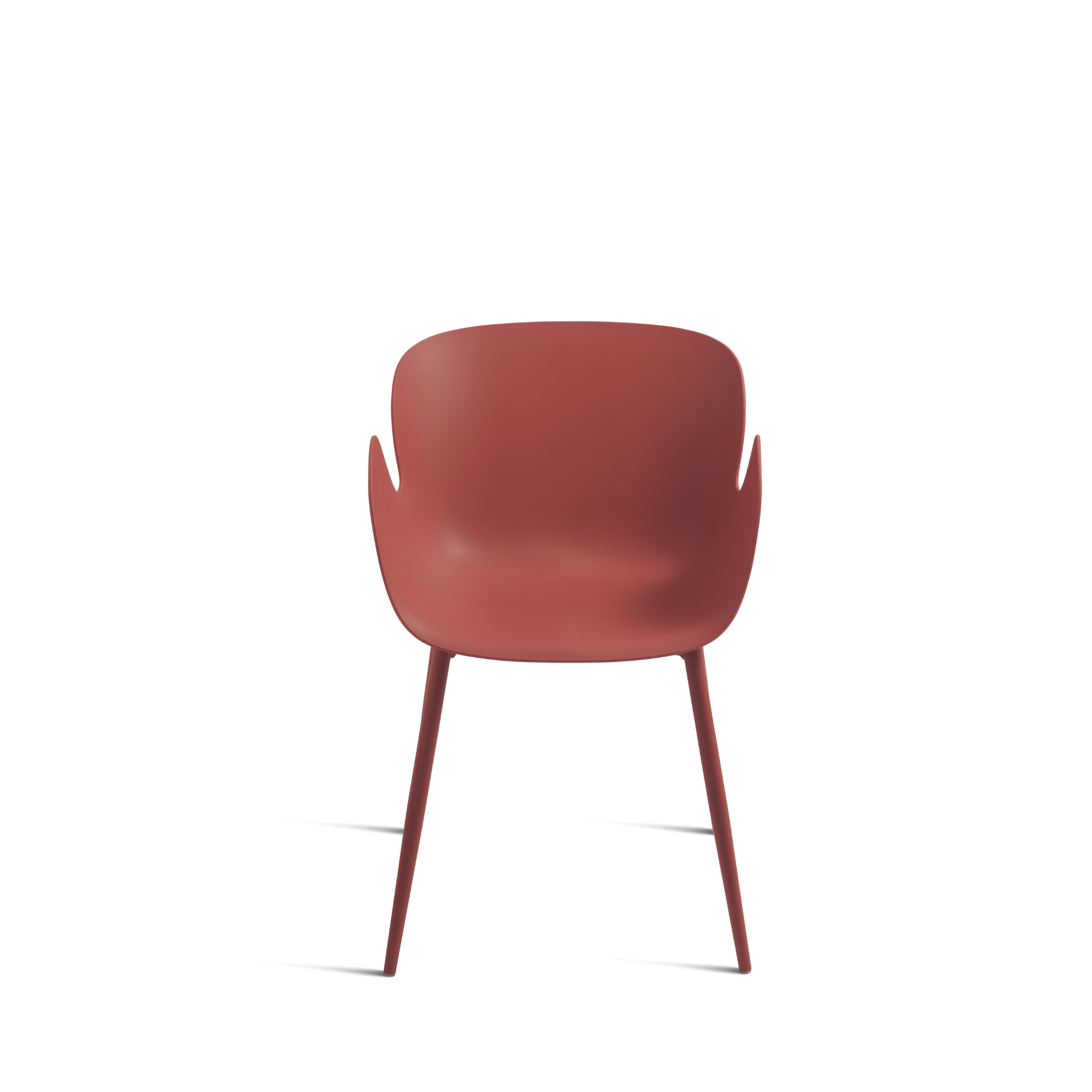 Set di sedie moderne in polipropilene "Fluo" con struttura in metallo verniciato cm 53x56 h80