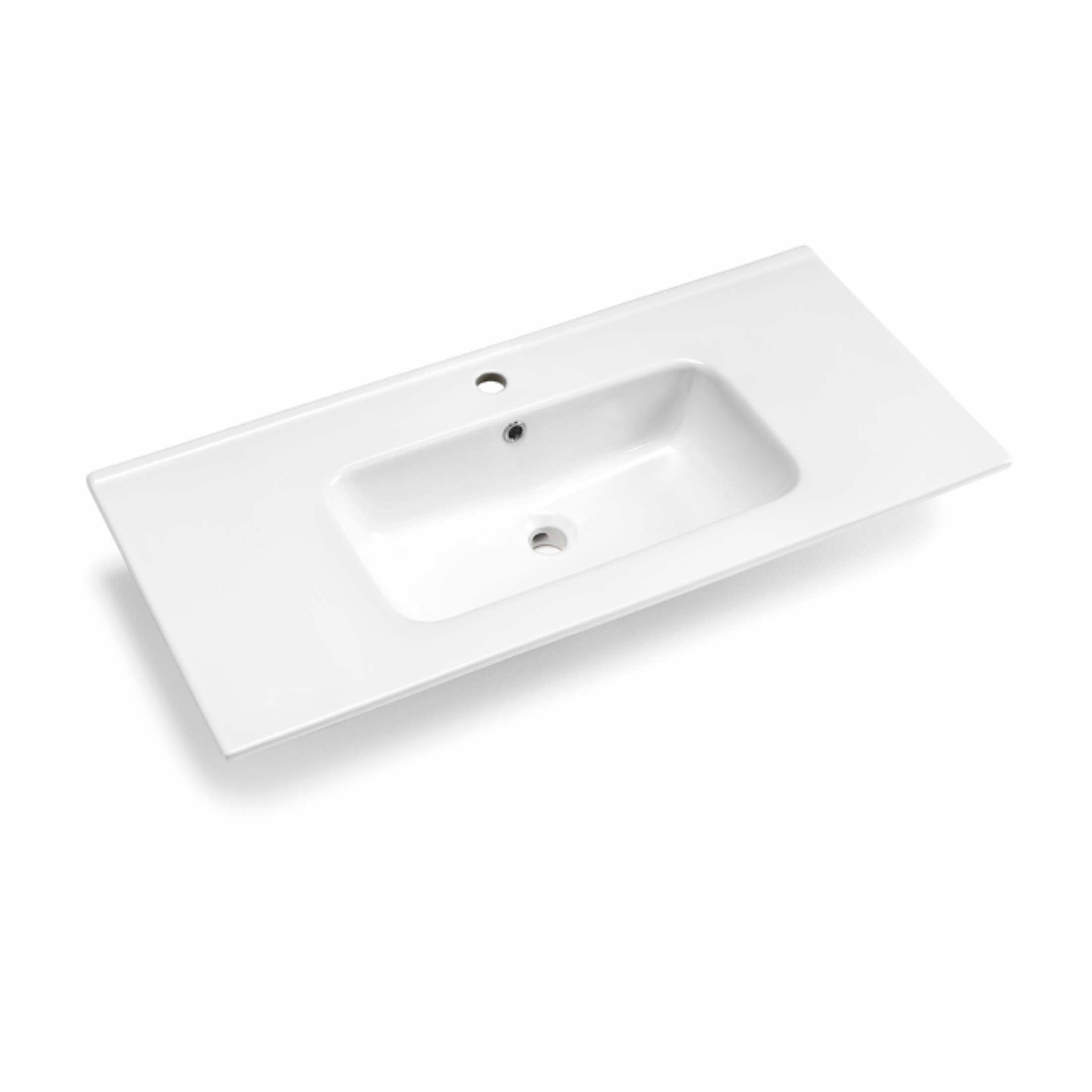 Mobile da bagno sospeso "Cuba" base 2 cassetti 80 cm con specchio e lavabo TEK