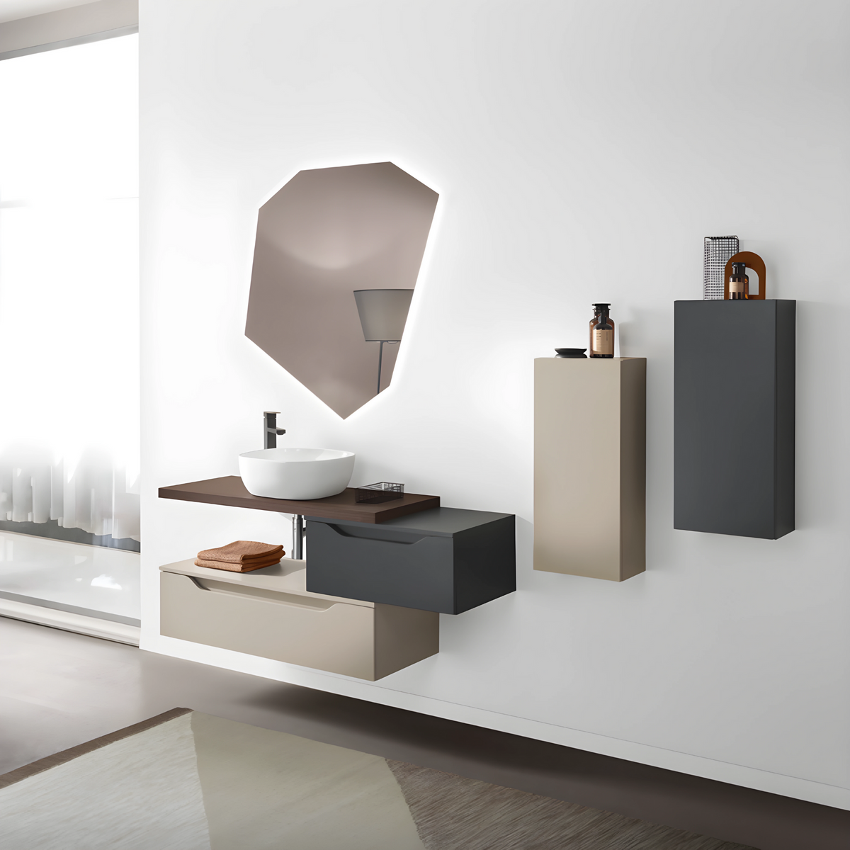 Mobile da bagno sospeso 