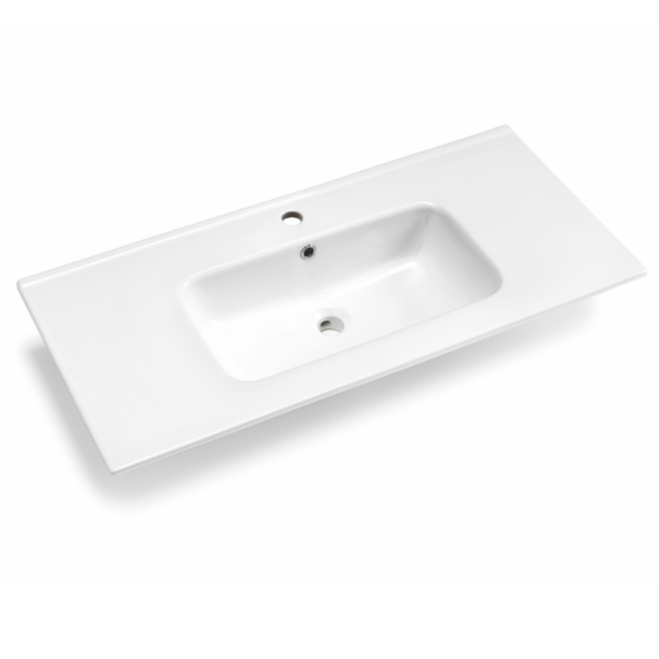 Mueble de baño suspendido "Arco 100" 2 cajones, lavabo, espejo LED