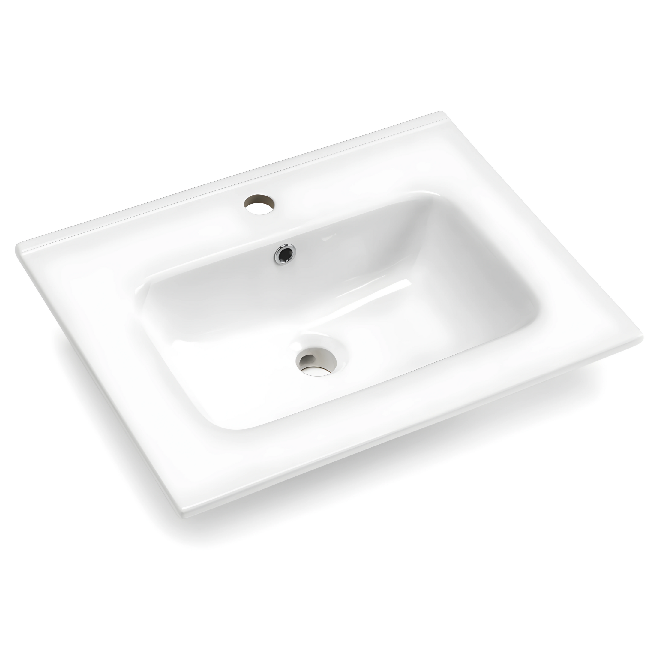 Mobile da bagno sospeso "Atrium" moderno 2 cassetti specchio luce Led