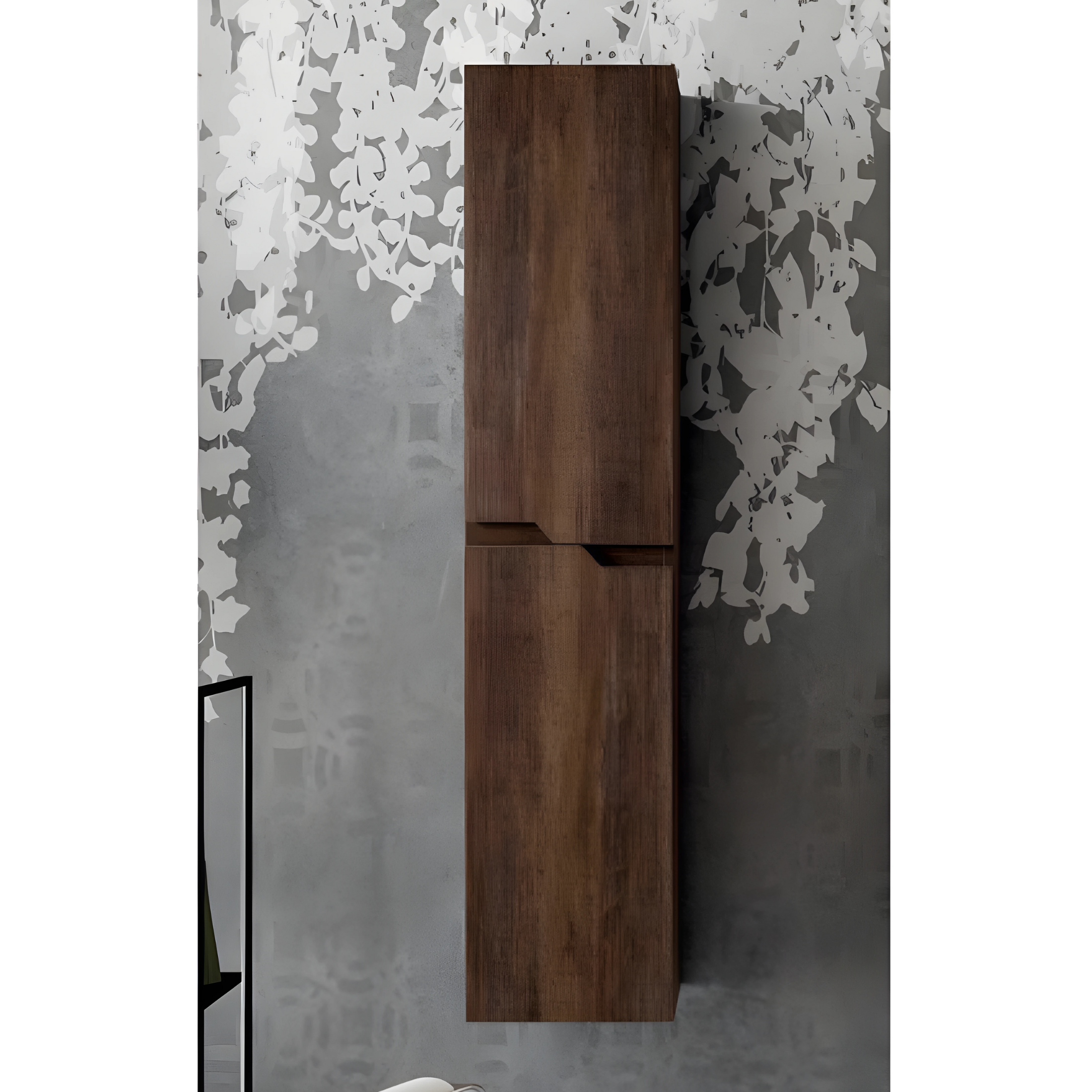 Mobile da bagno sospeso "Cuba" base 2 cassetti 80 cm con specchio e lavabo TEK