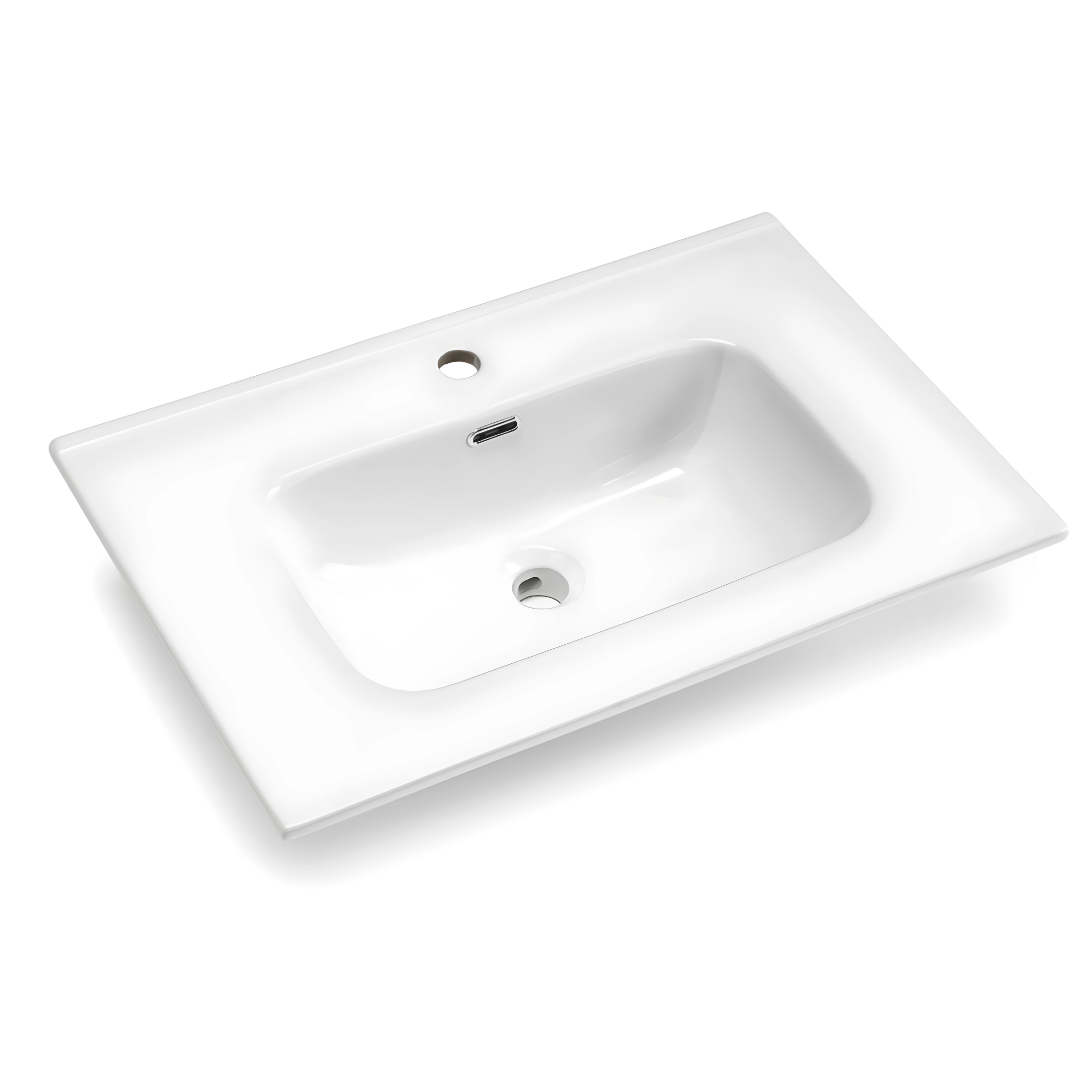 Mobile da bagno sospeso moderno "Benedict" con 2 cassetti lavabo e specchio Led