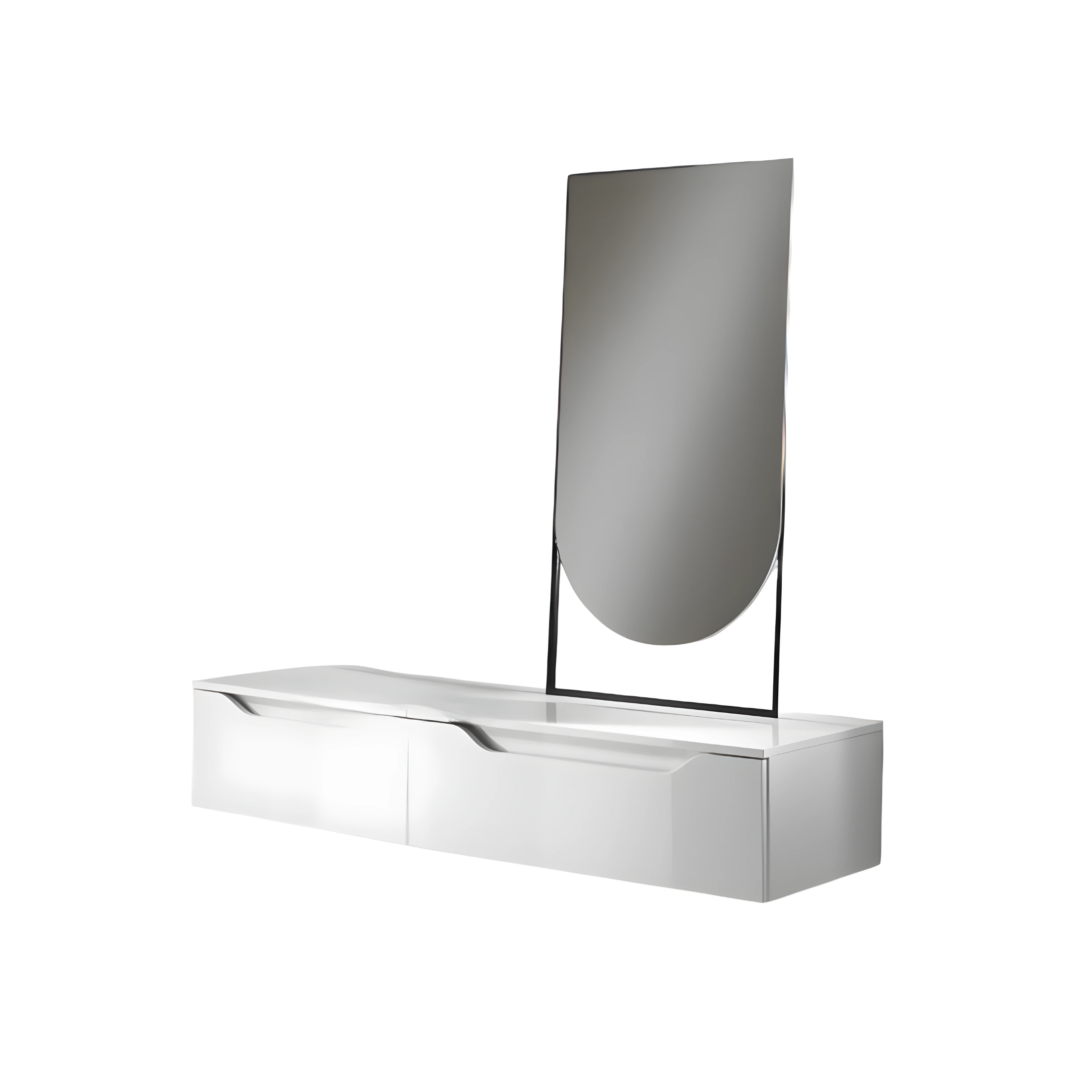 Mueble de baño suspendido moderno "Mixi d" con 2 cajones con espejo LED