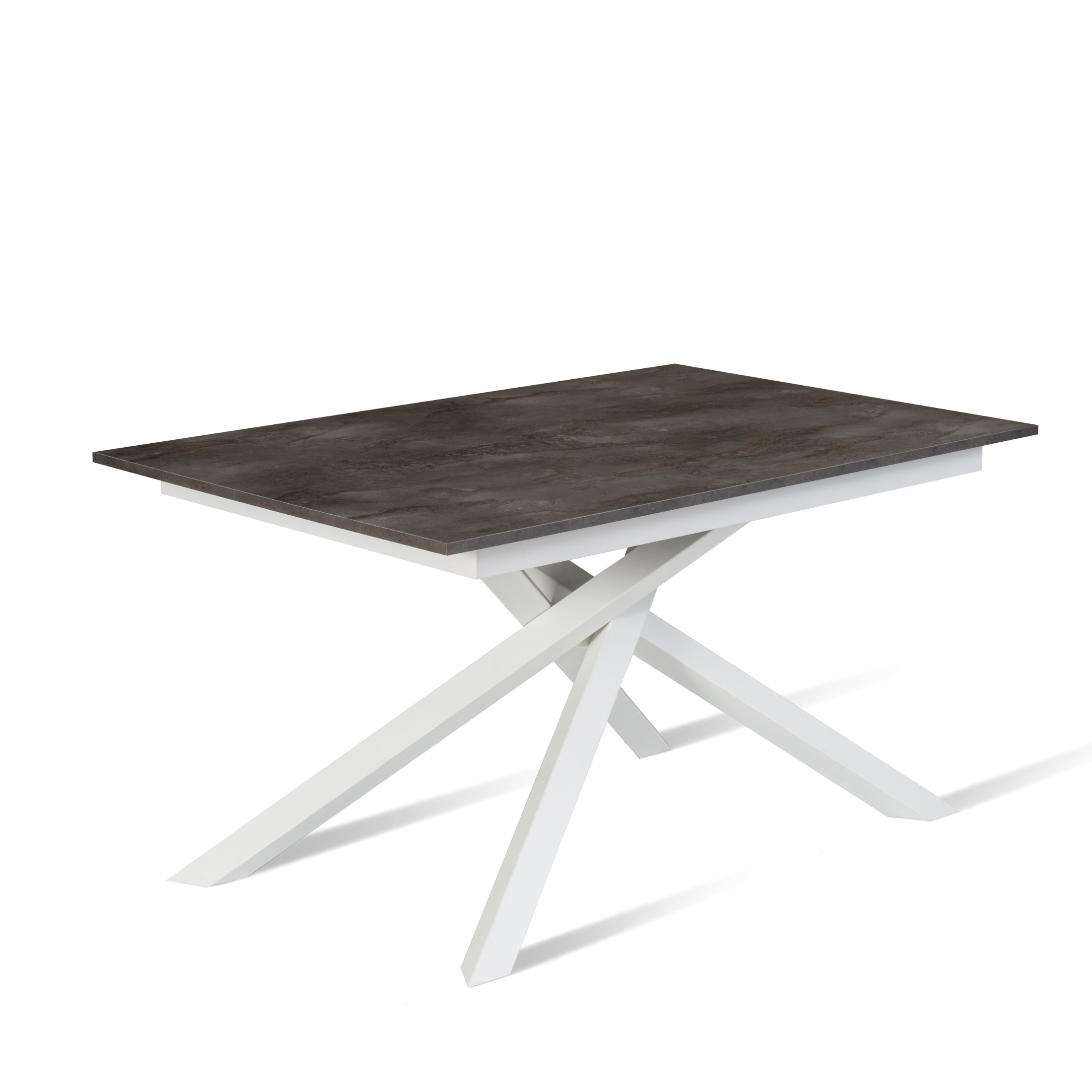Table extensible "Pulse" plateau mélaminé pieds métal 140/190x90 cm 76h