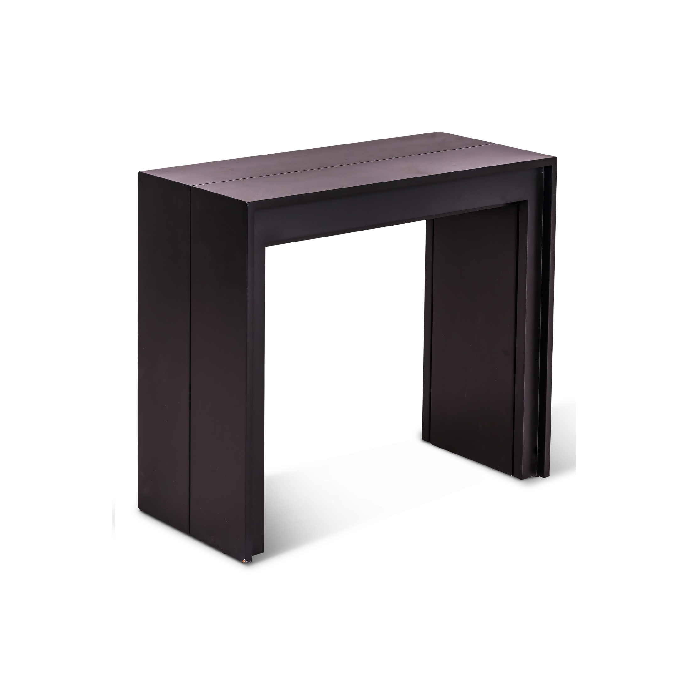 Table console extensible "Pinocchio" en bois laqué, 10 places, 43/302x90 cm 76h