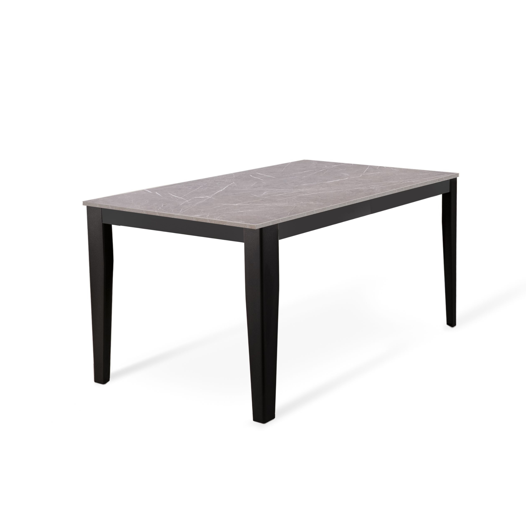 Table extensible "Big" plateau mélaminé pieds métal 130/290x80 cm 76h