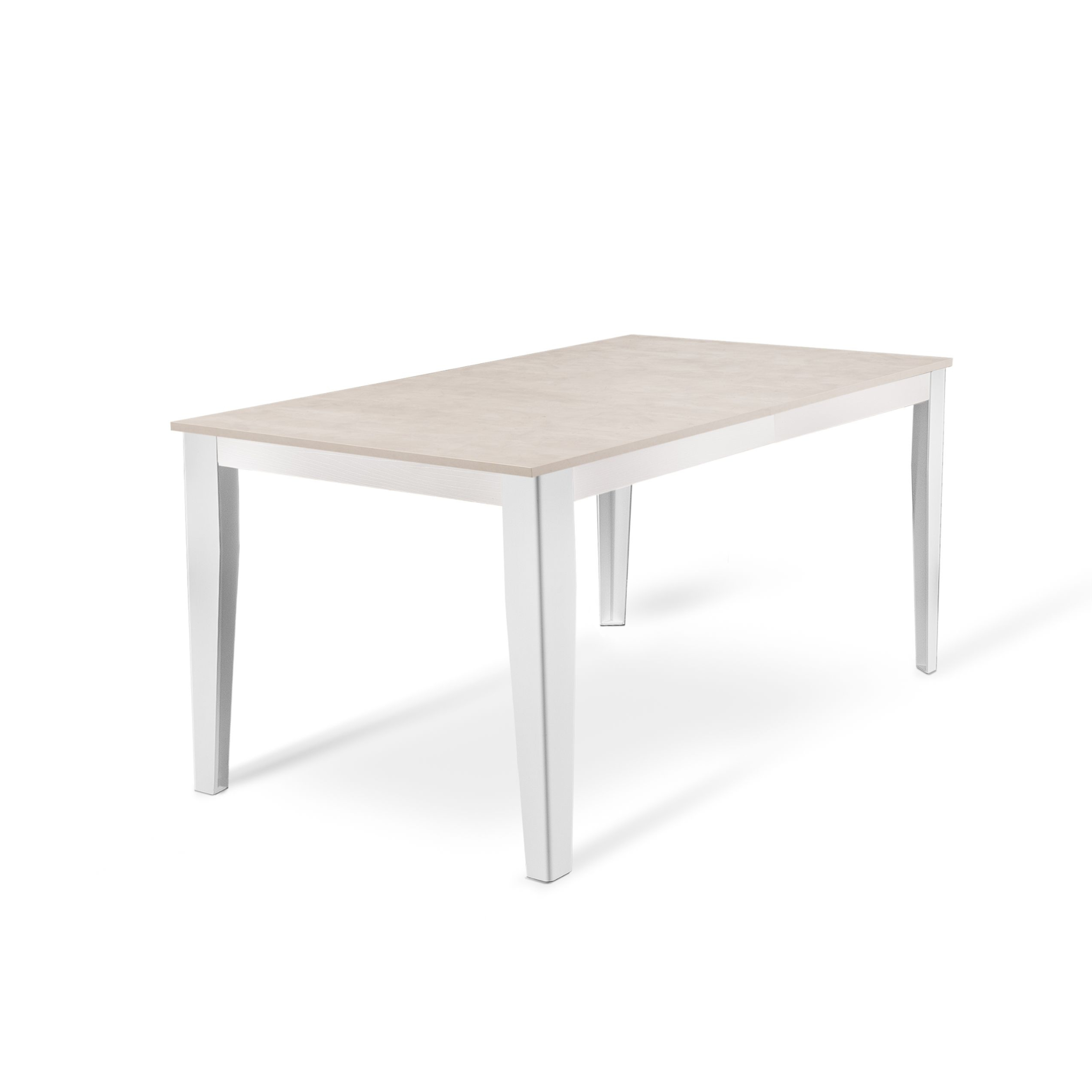 Table extensible "Big", plateau mélaminé, pieds métal, 14 places, 316x90 cm, 76h