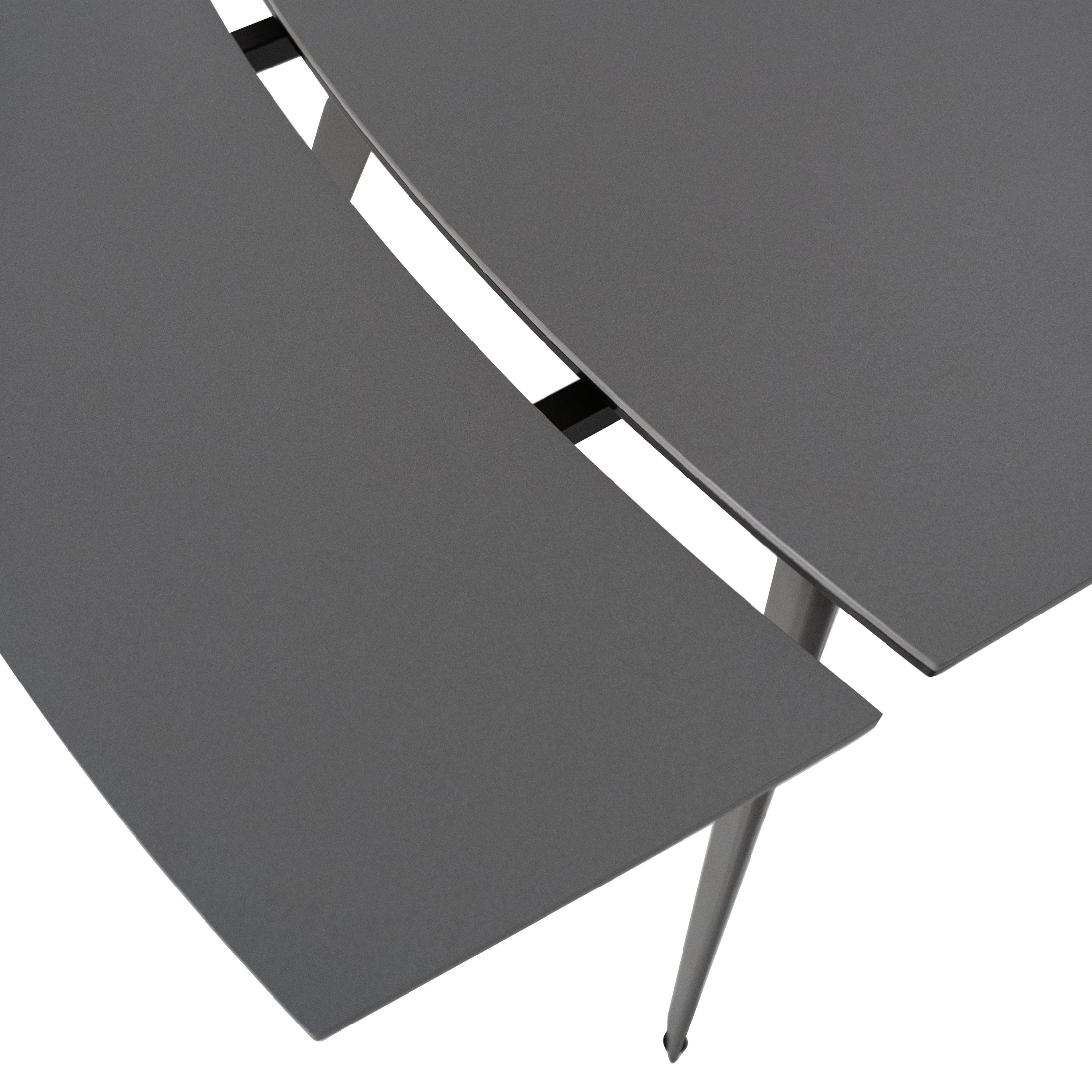 Table extensible en céramique "Nicolas" pieds métal 140/200x90 cm 76h