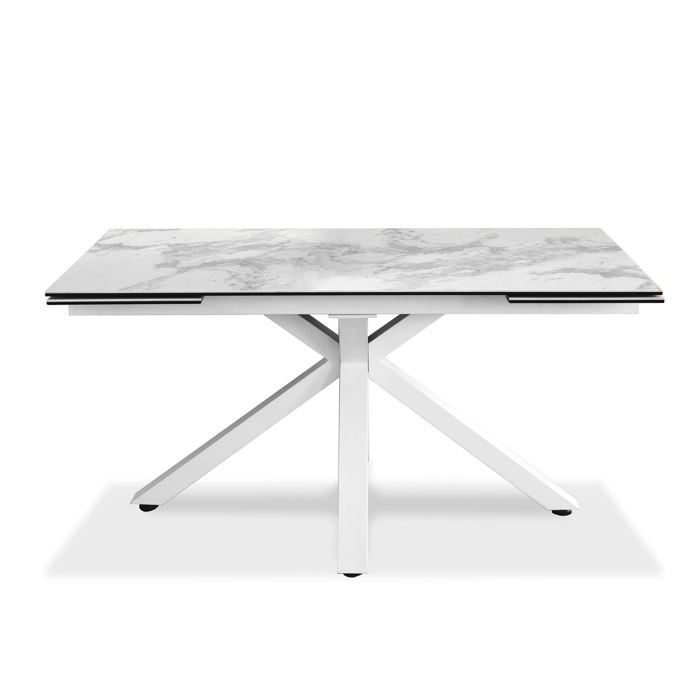 Table extensible plateau "Ceramica 1" sur verre trempé 160/240x90 cm 76h