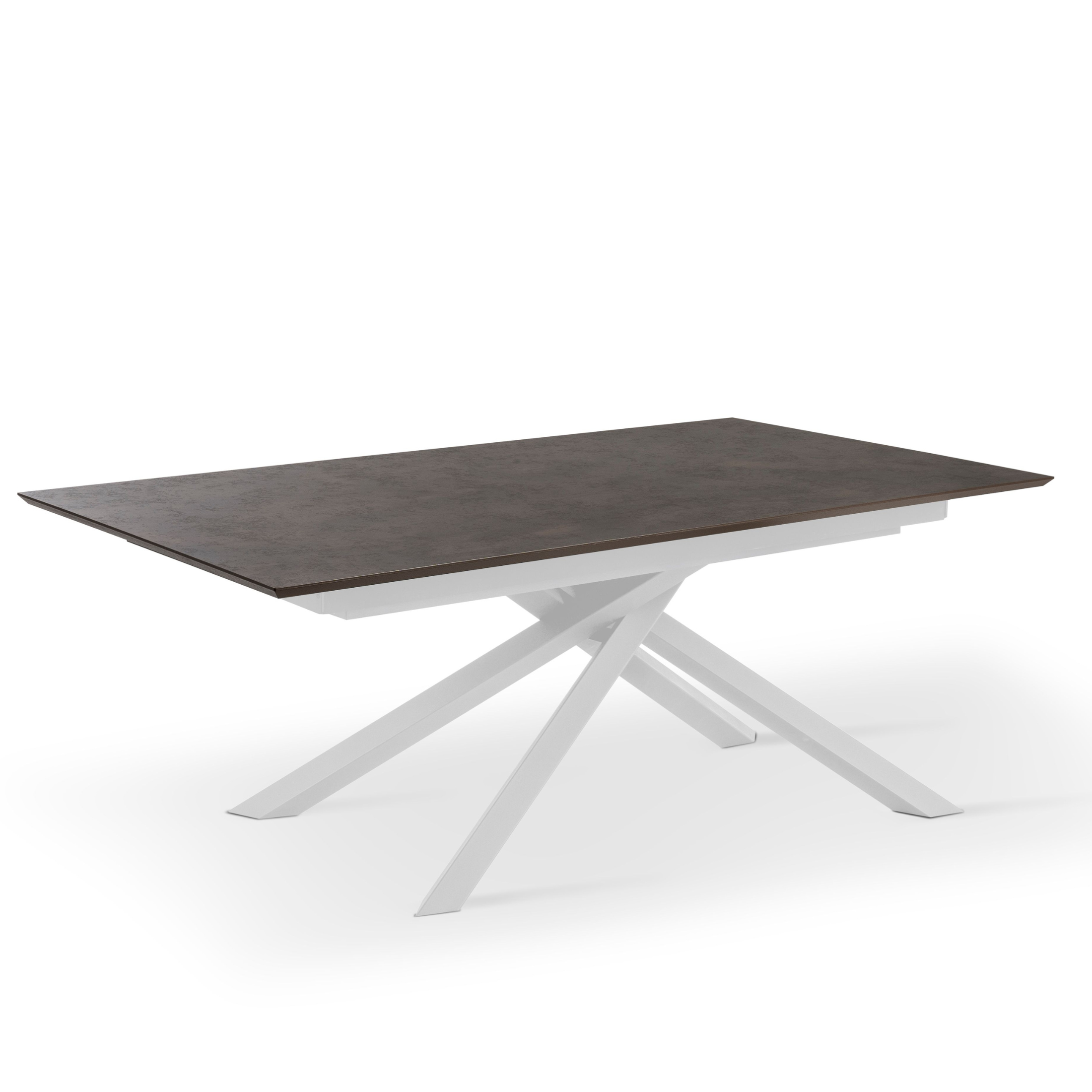 Table extensible "Xavier" plateau HPL, pieds aluminium 170/270x90 cm 76h