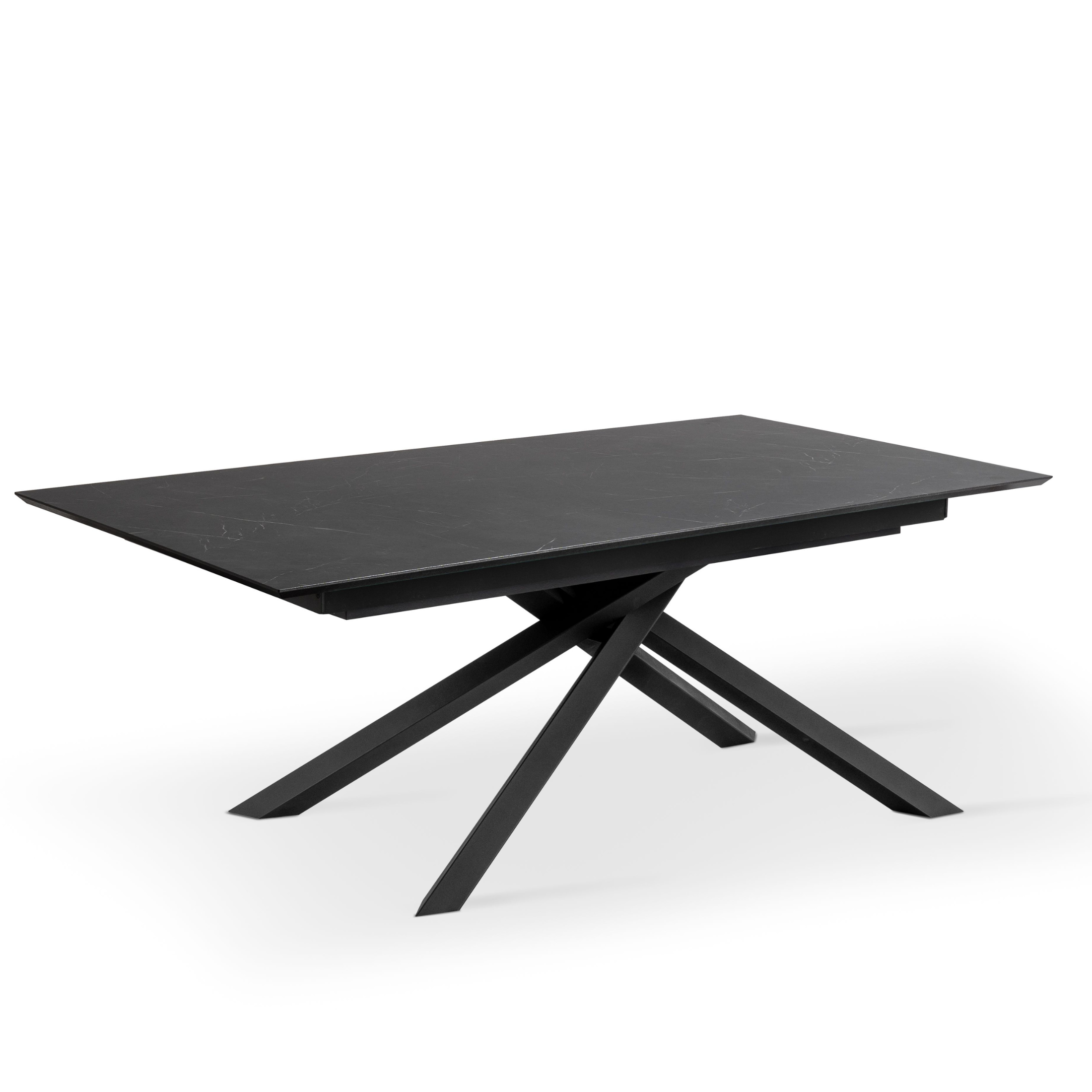 Table extensible "Xavier" plateau HPL, pieds aluminium 170/270x90 cm 76h