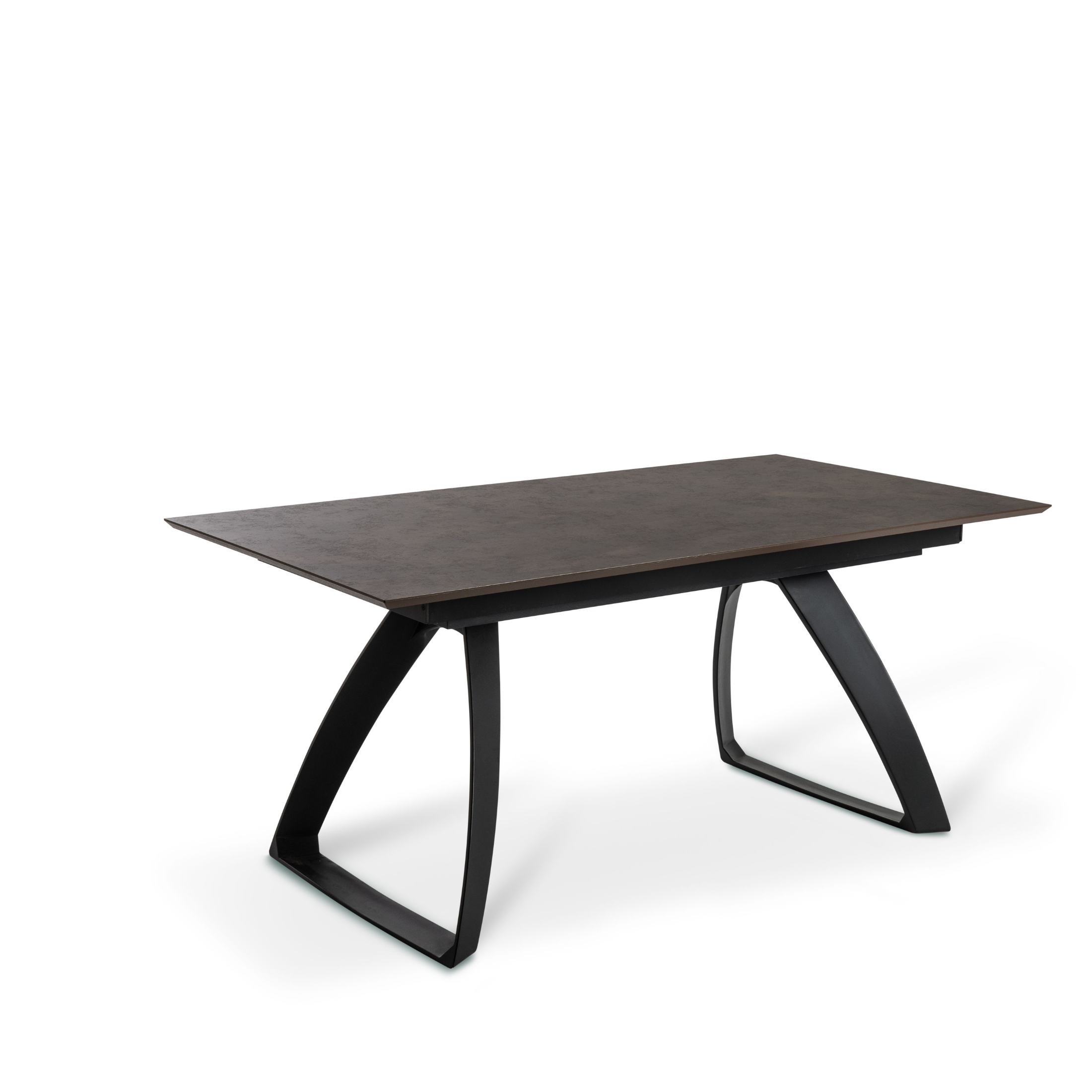 Mesa fija "Bridge" tapa de madera y patas de metal 200x100 cm 76h