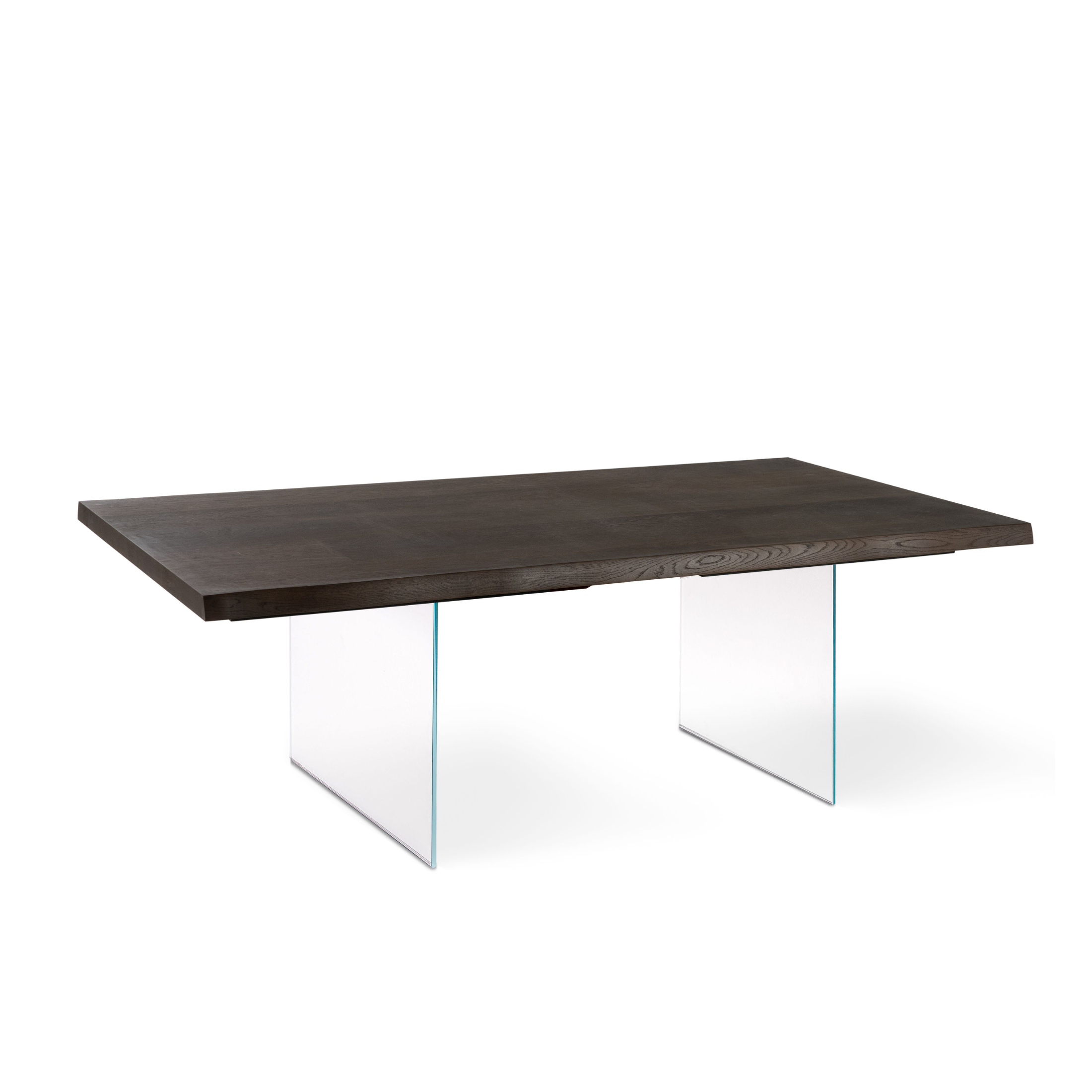 Table fixe en bois "Snooker" pieds verre 160x90 cm 76h