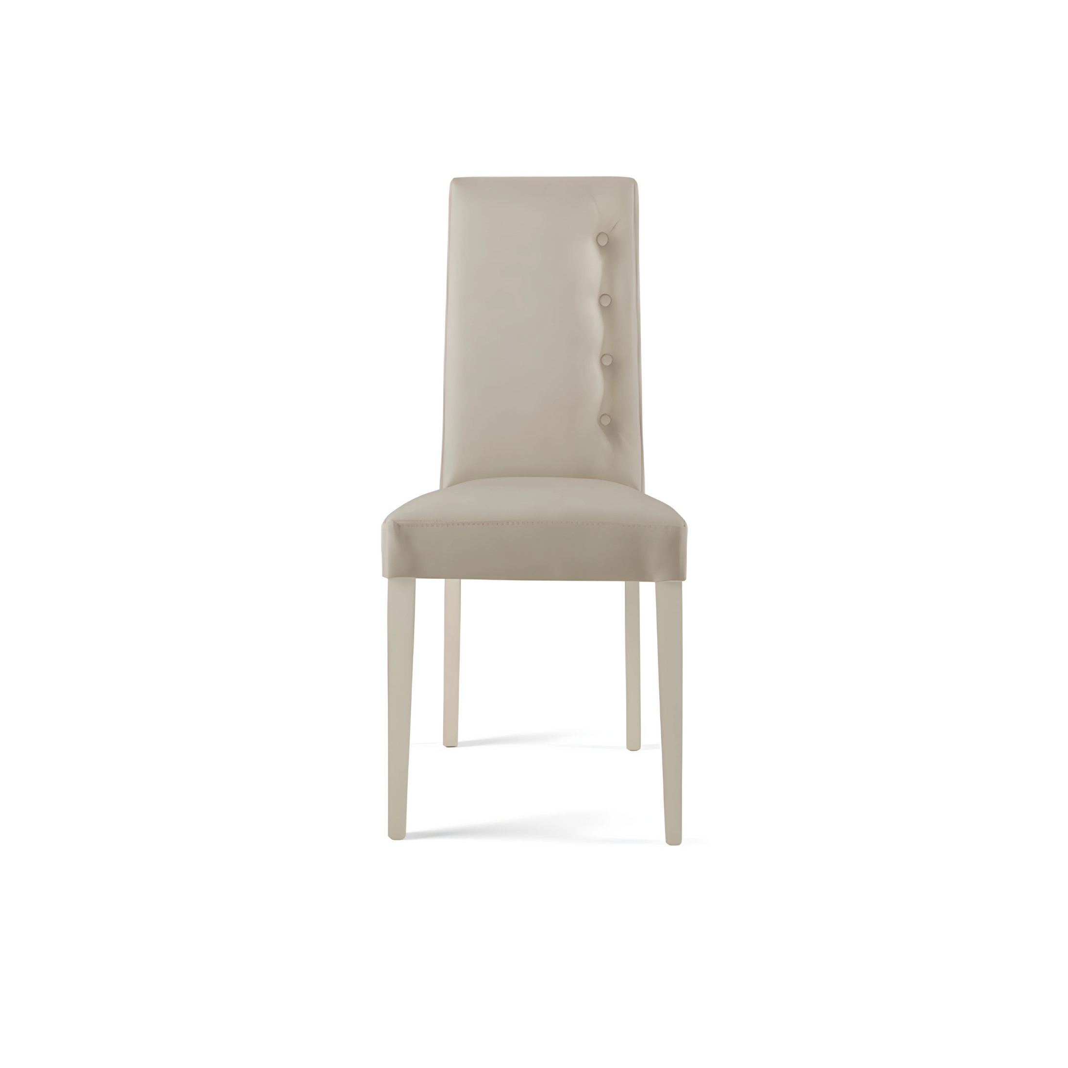 Silla de comedor "Side" en ecopiel con 4 botones laterales 45x54 cm 100h