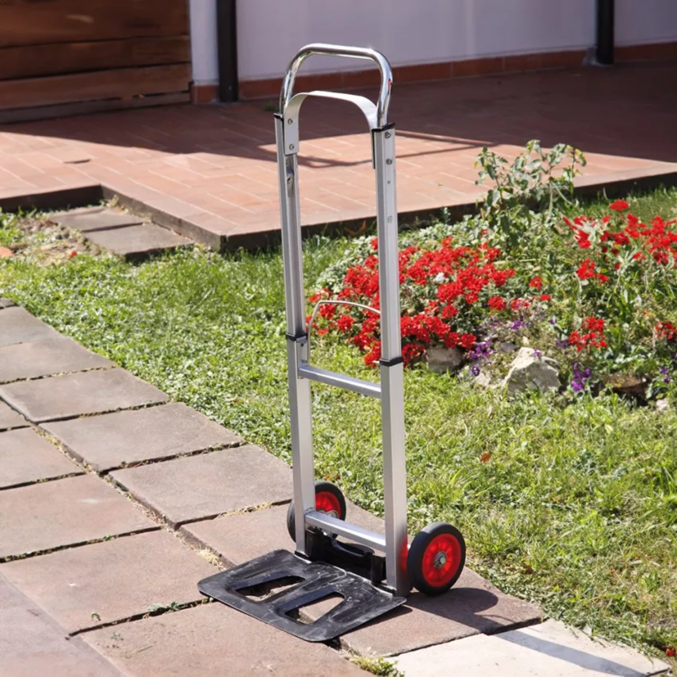 Carrello portatutto "Sami" pieghevole in alluminio 2 ruote