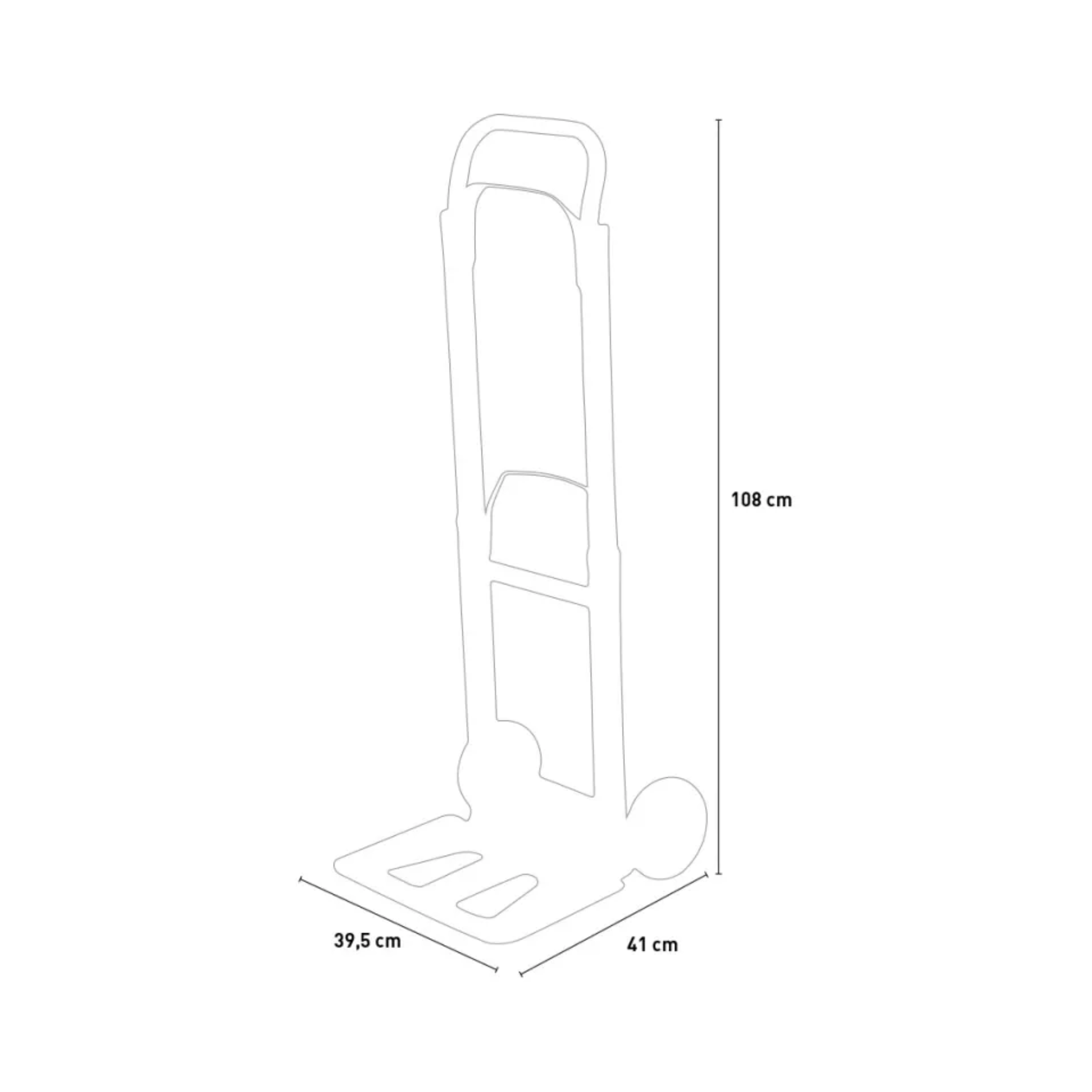 Carrello portatutto "Sami" pieghevole in alluminio 2 ruote