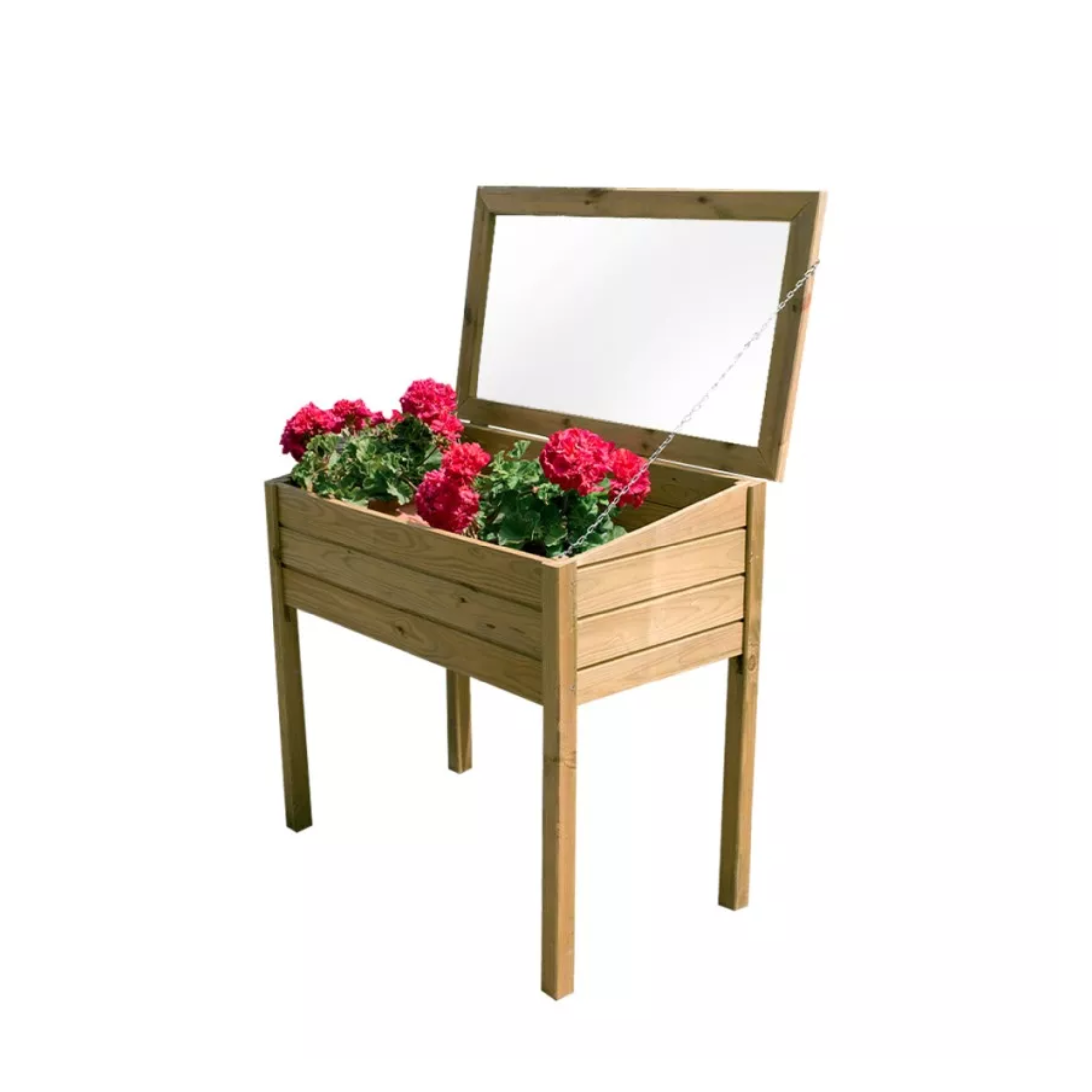 Fioriera rialzata "Samy" per giardino in legno certificato cm 100x50 82h