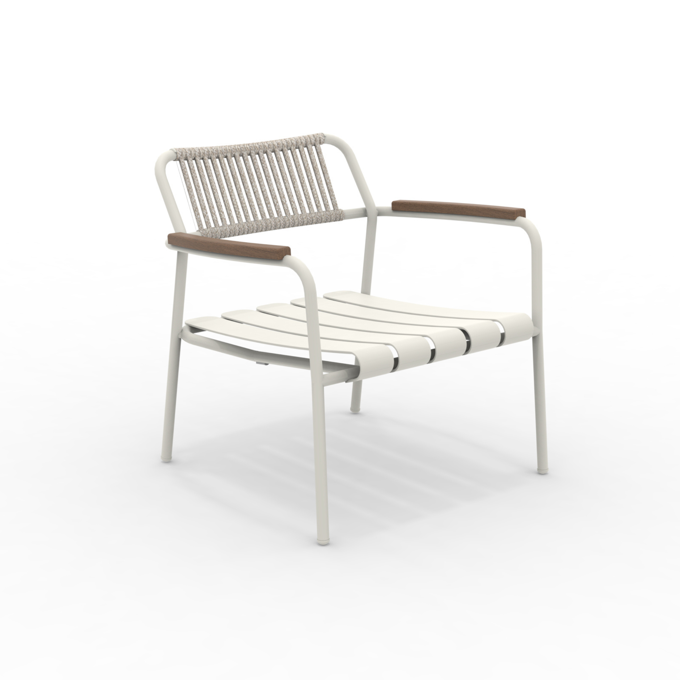 Fauteuil de jardin empilable "Tosca" en métal peint 55x55 cm 98h