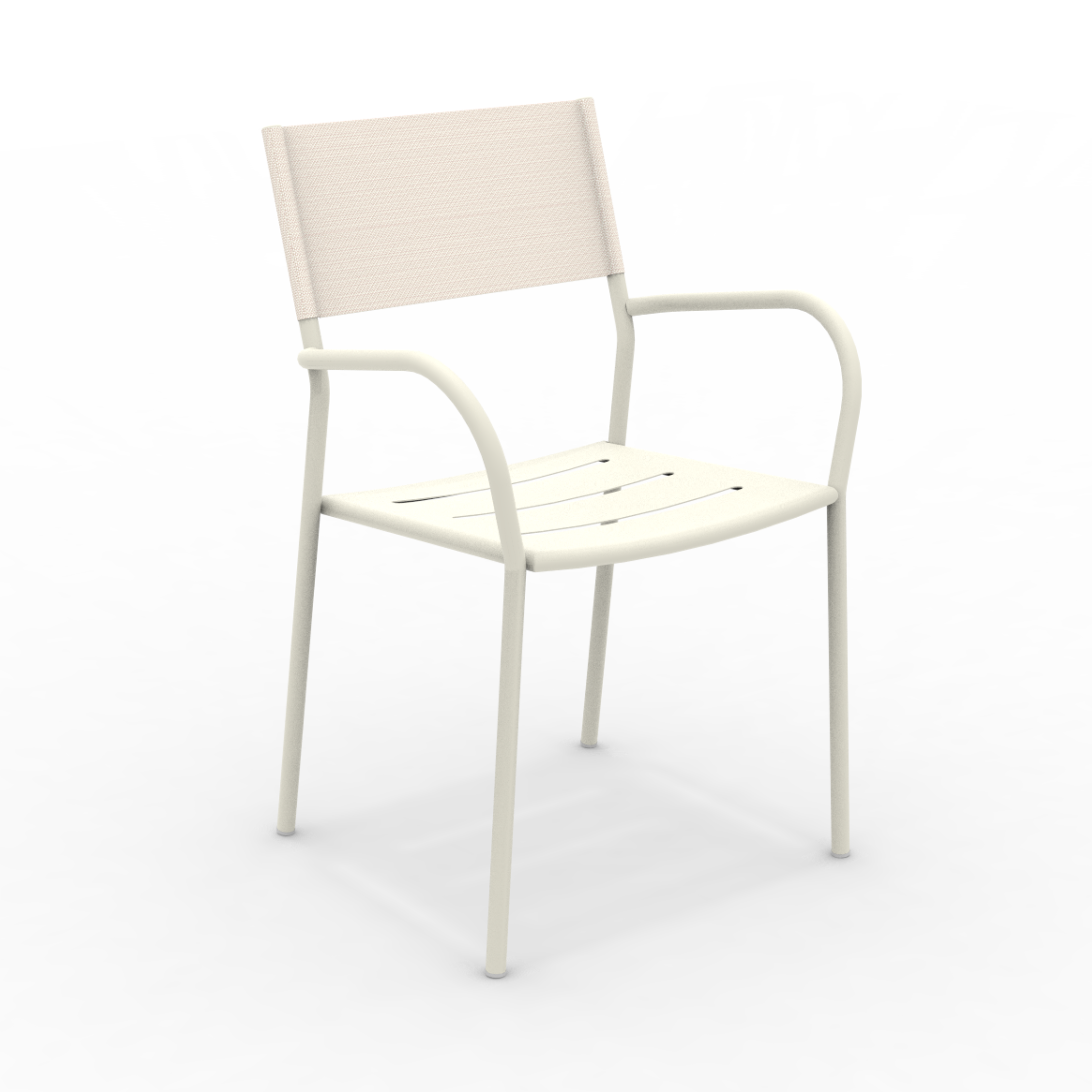 Fauteuil de jardin empilable "Tosca" en métal peint 55x55 cm 98h