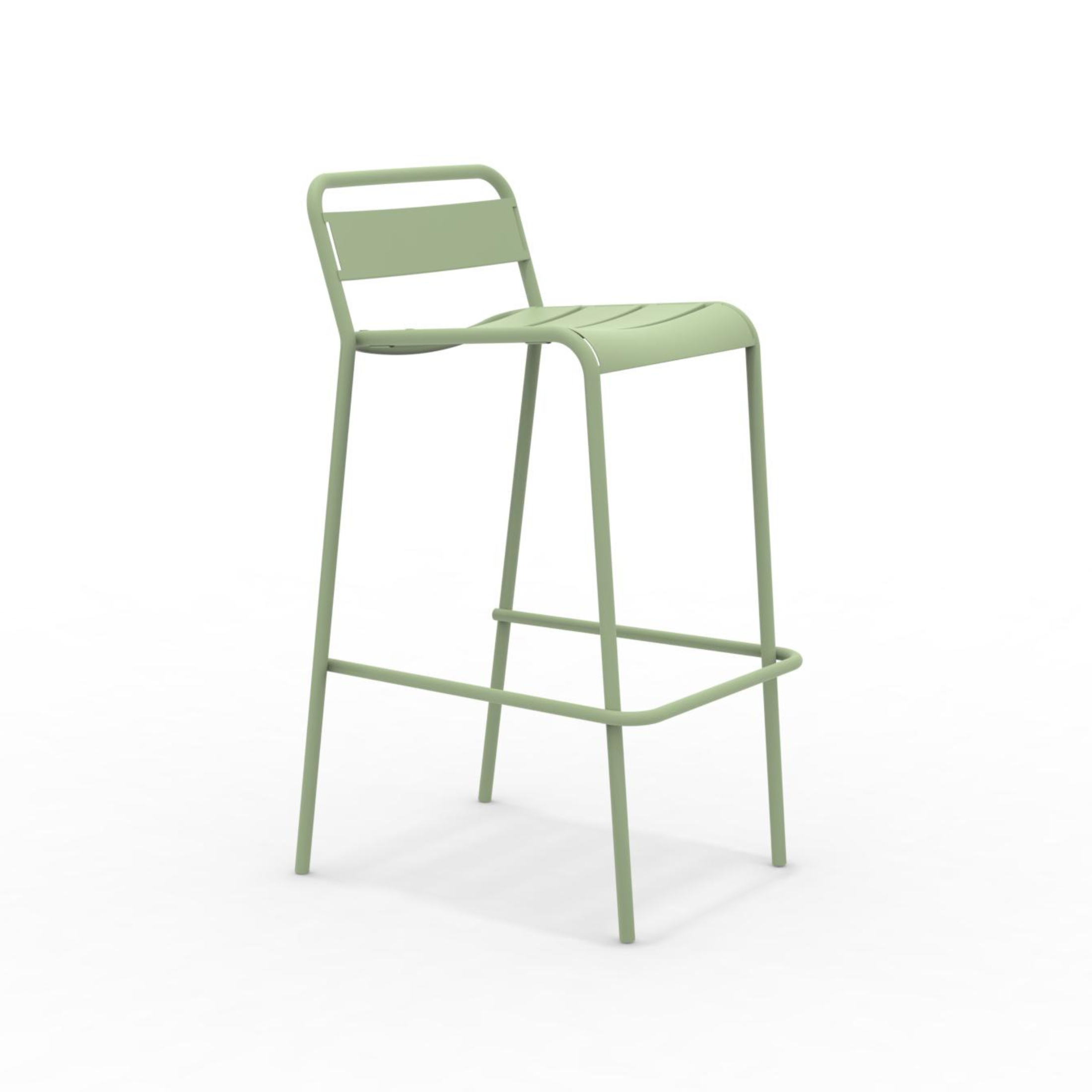 Tabouret haut en métal peint "Twist" empilable pour jardin 45x47 cm 95h