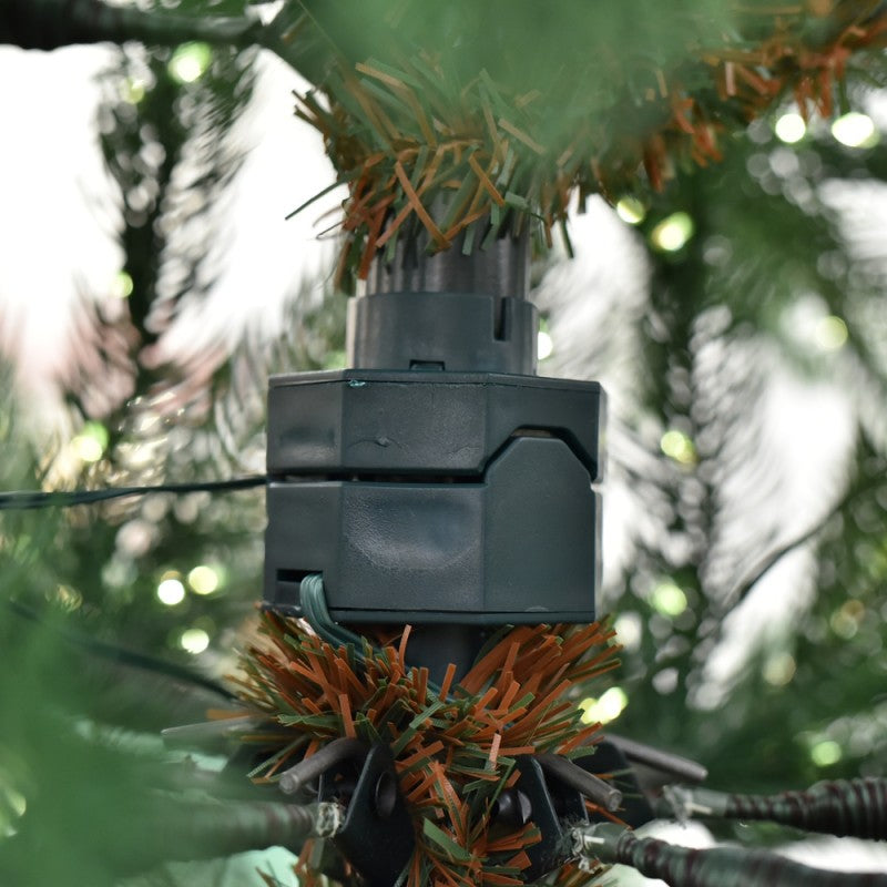Sapin de Noël "Couronne" avec Micro LED intégrées 100% PE Effet Real Touch h 240 cm